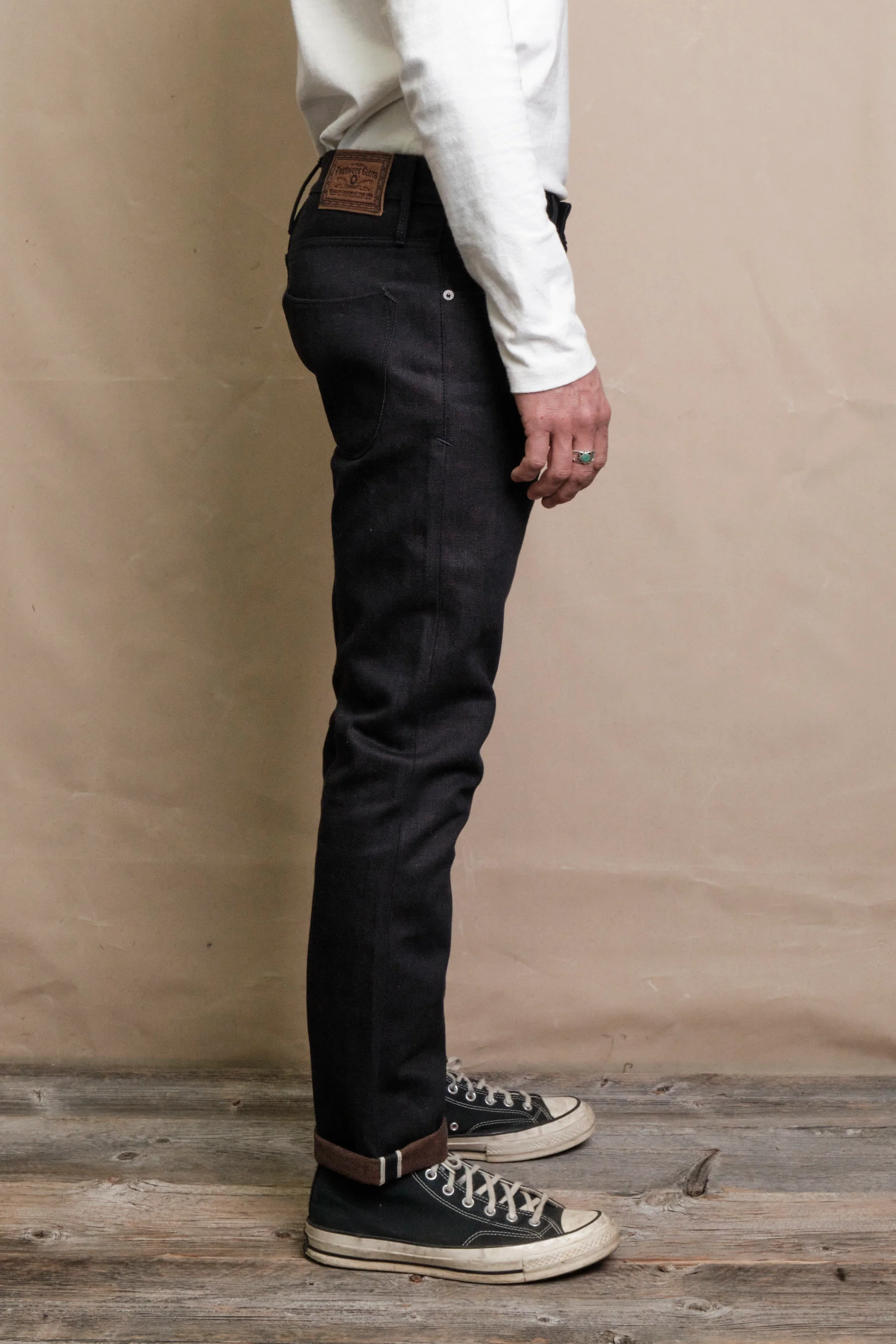 Avila Slim Taper <span> 16 ounce Indigo Brown Denim</span> - Image 4