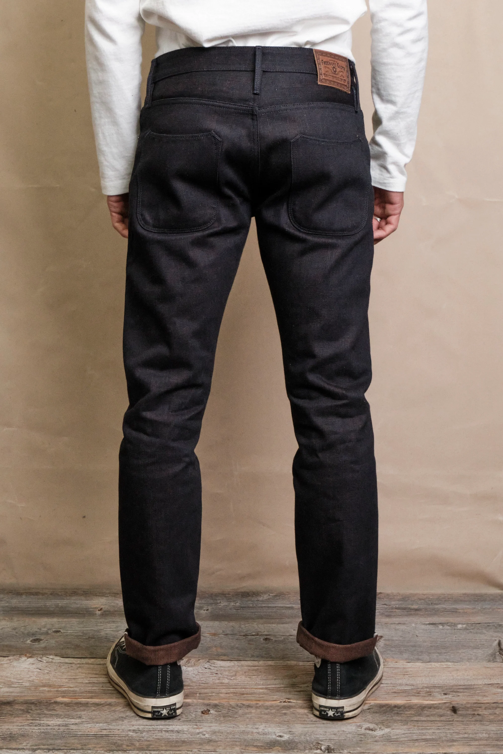 Avila Slim Taper <span> 16 ounce Indigo Brown Denim</span> - Image 5