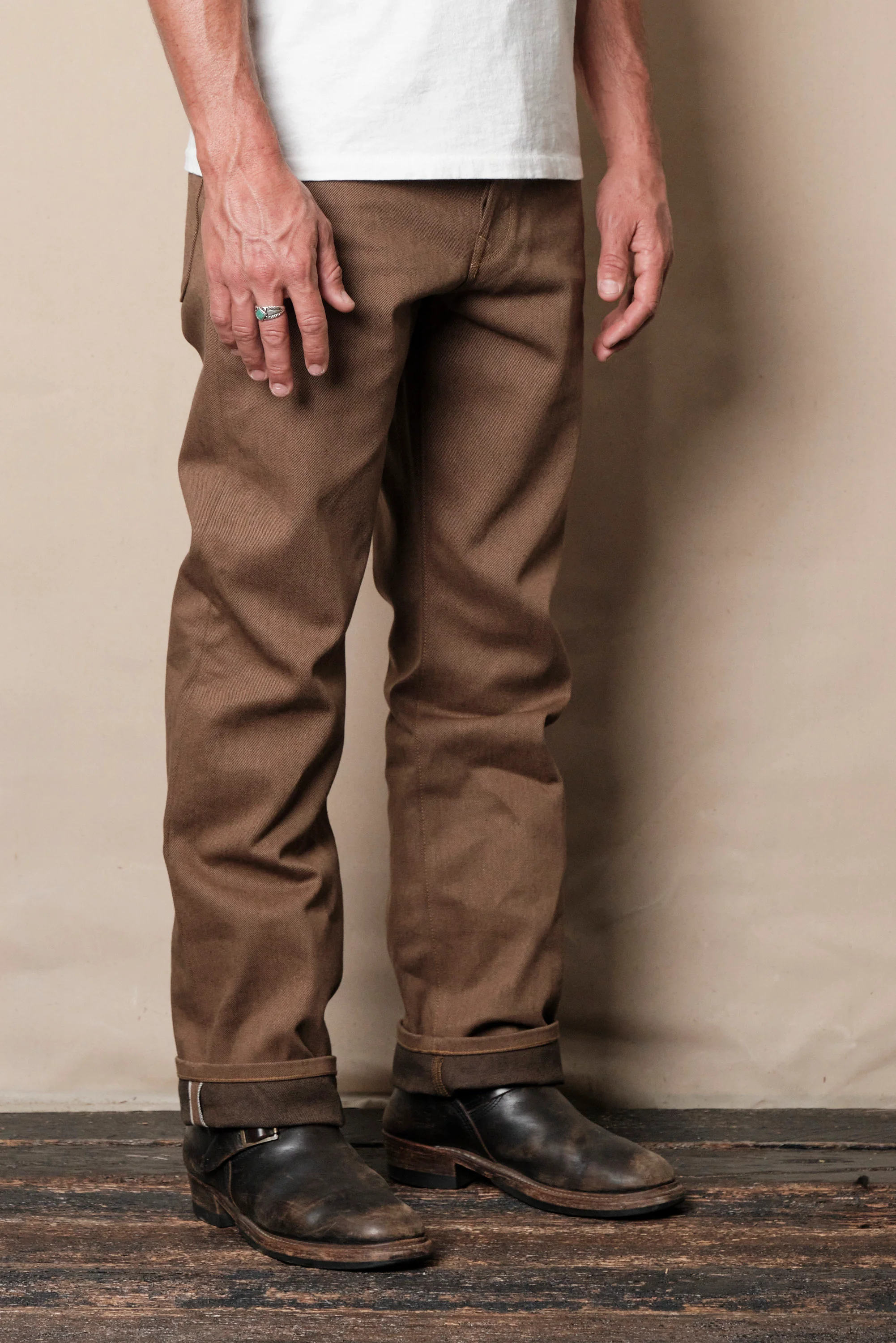 Belford Straight <span>15 ounce Brown Denim</span> - Image 3
