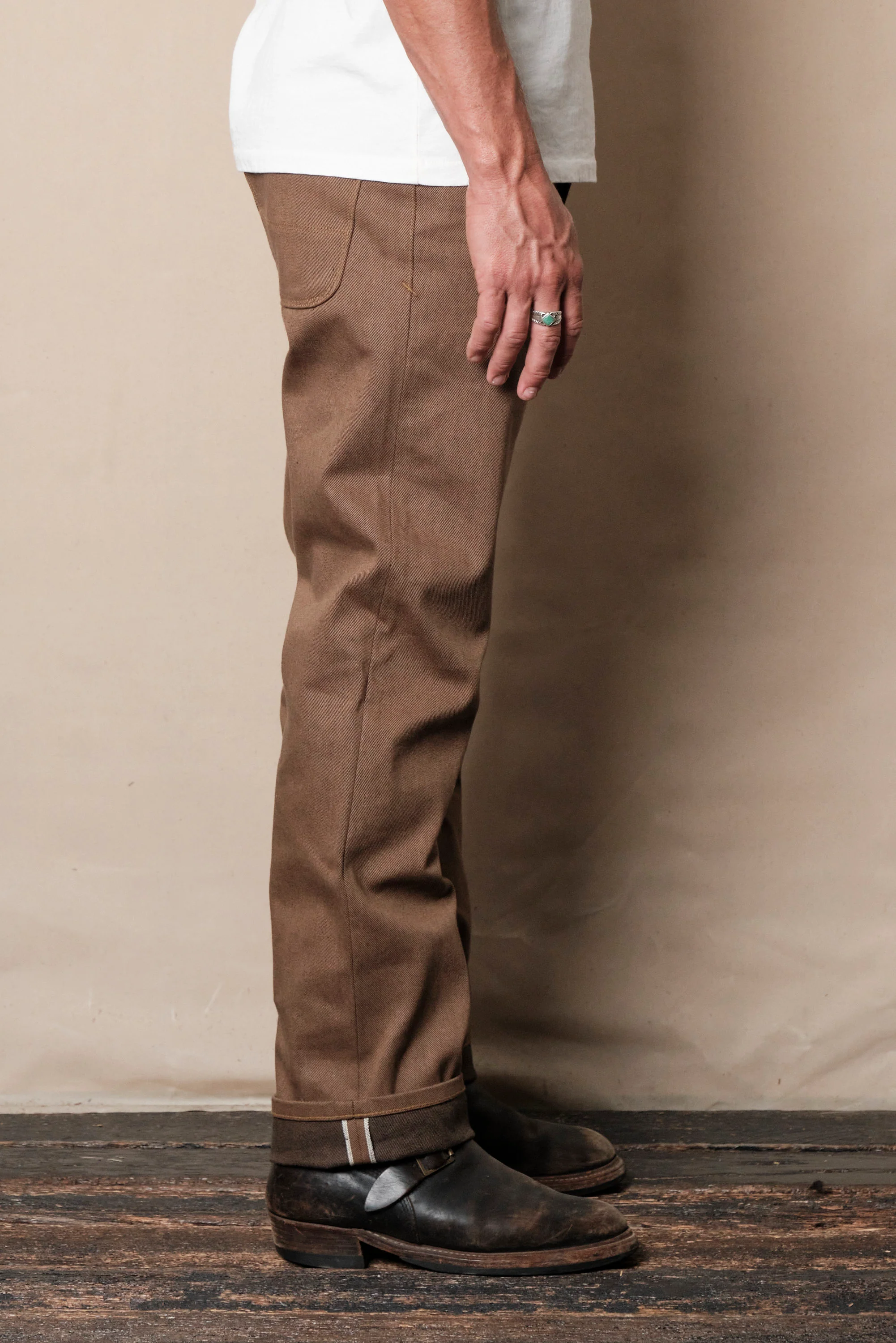 Belford Straight <span>15 ounce Brown Denim</span> - Image 4