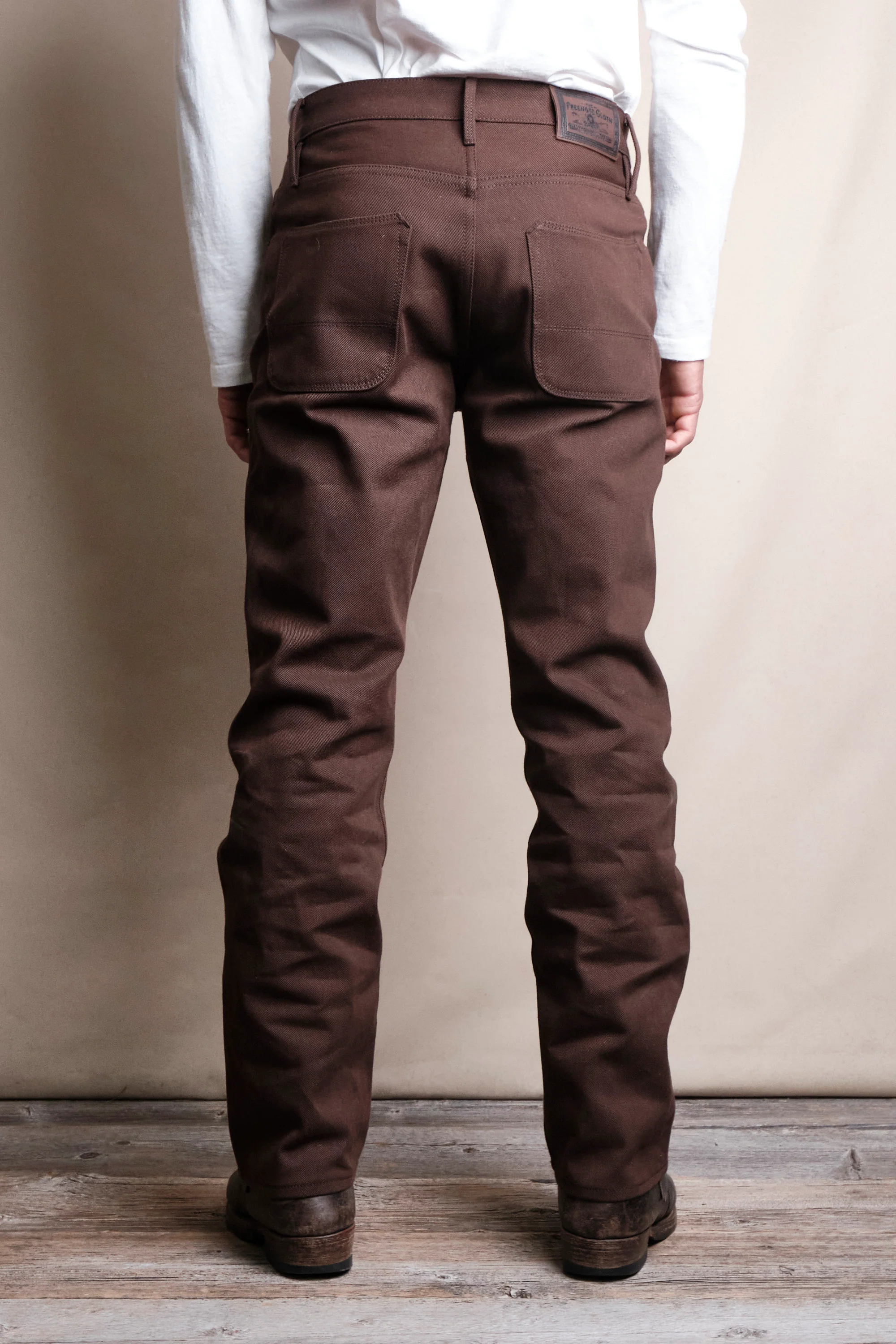 Belford Straight 15 ounce Dark Brown Denim - Image 5