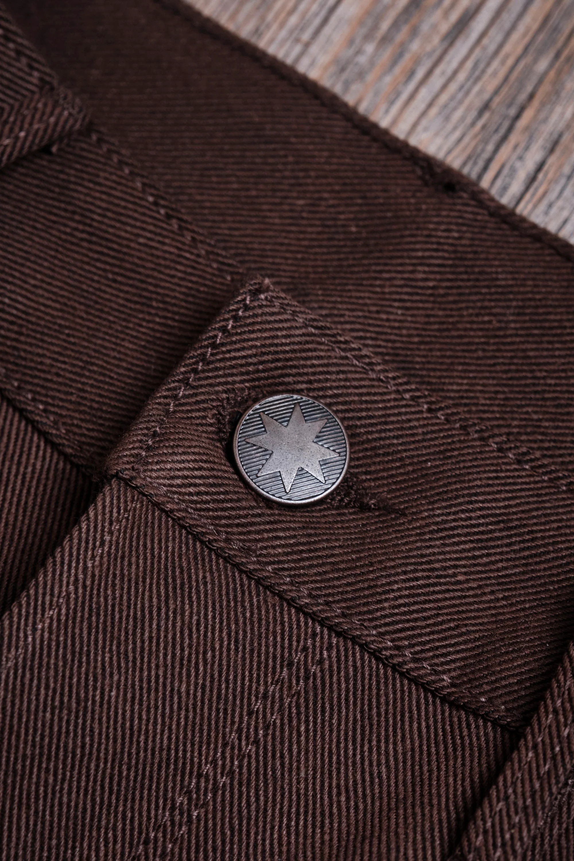 Belford Straight 15 ounce Dark Brown Denim - Image 6
