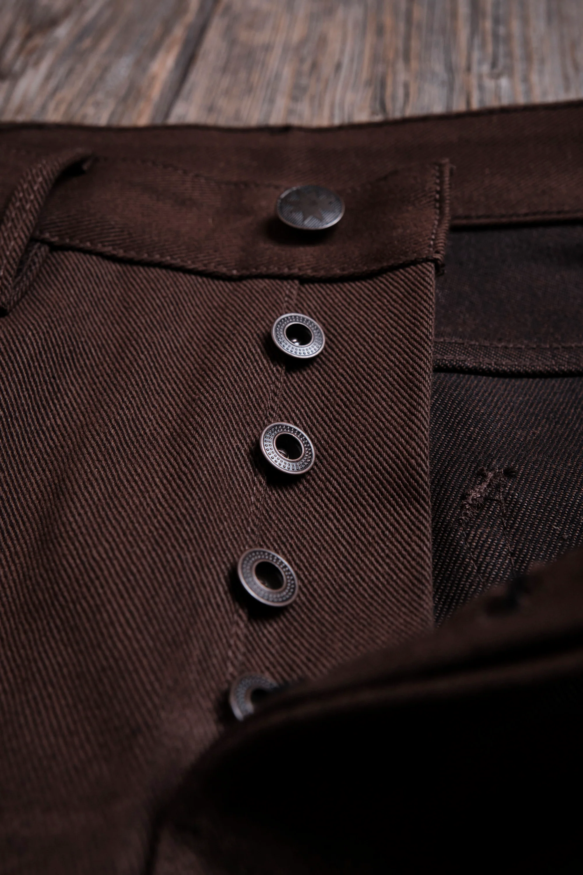 Belford Straight 15 ounce Dark Brown Denim - Image 7