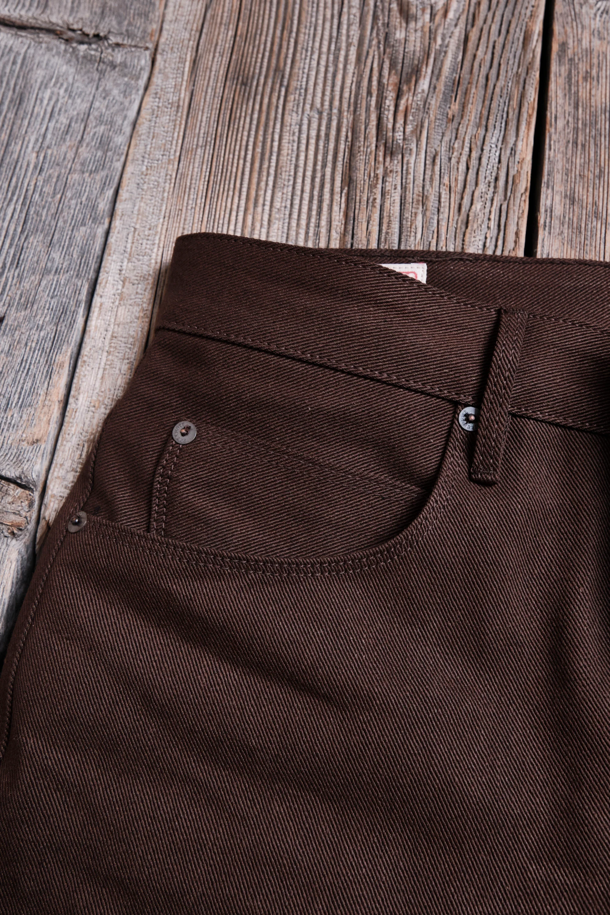 Belford Straight 15 ounce Dark Brown Denim - Image 8