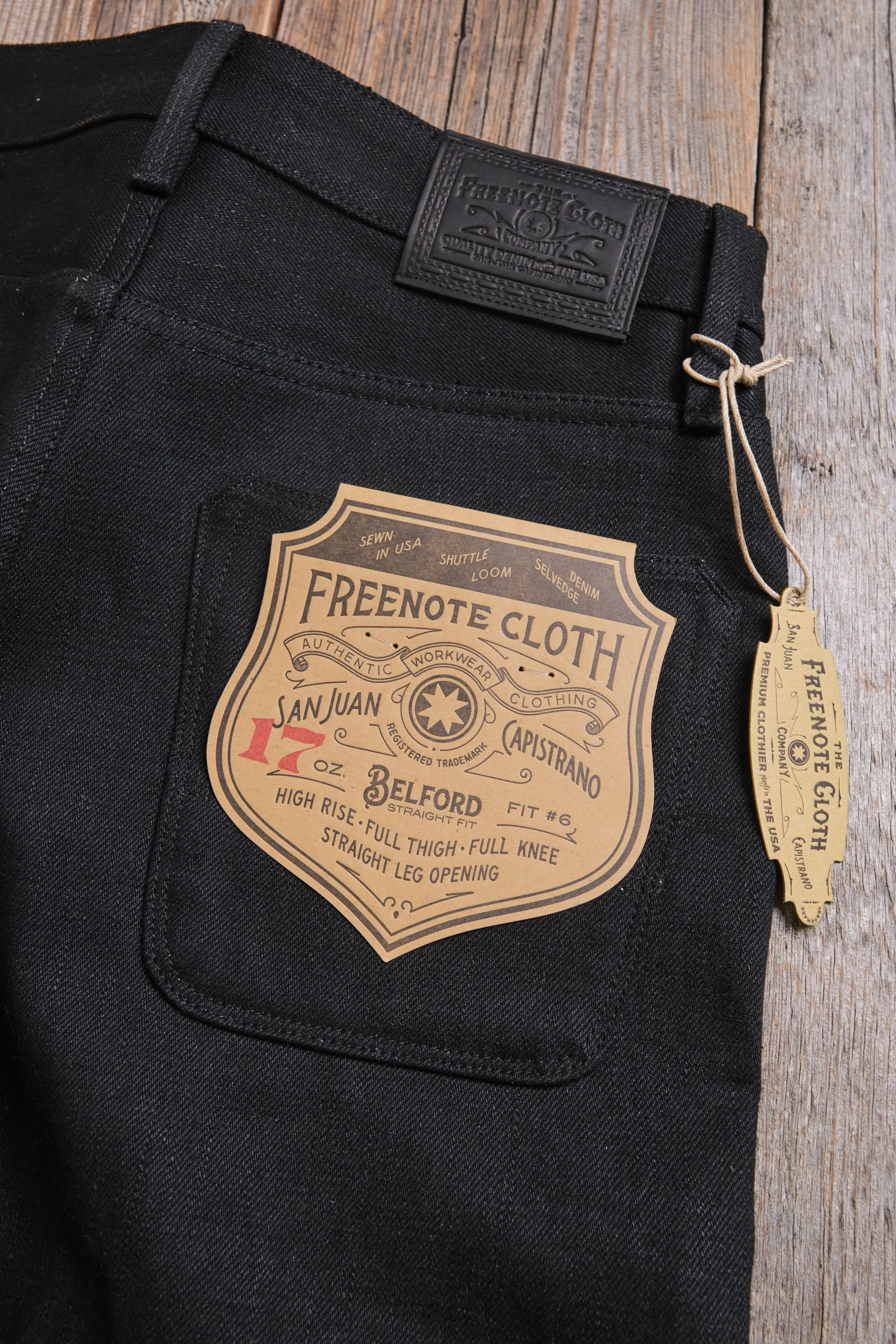 Belford Straight 17 Ounce Black Denim - Image 12