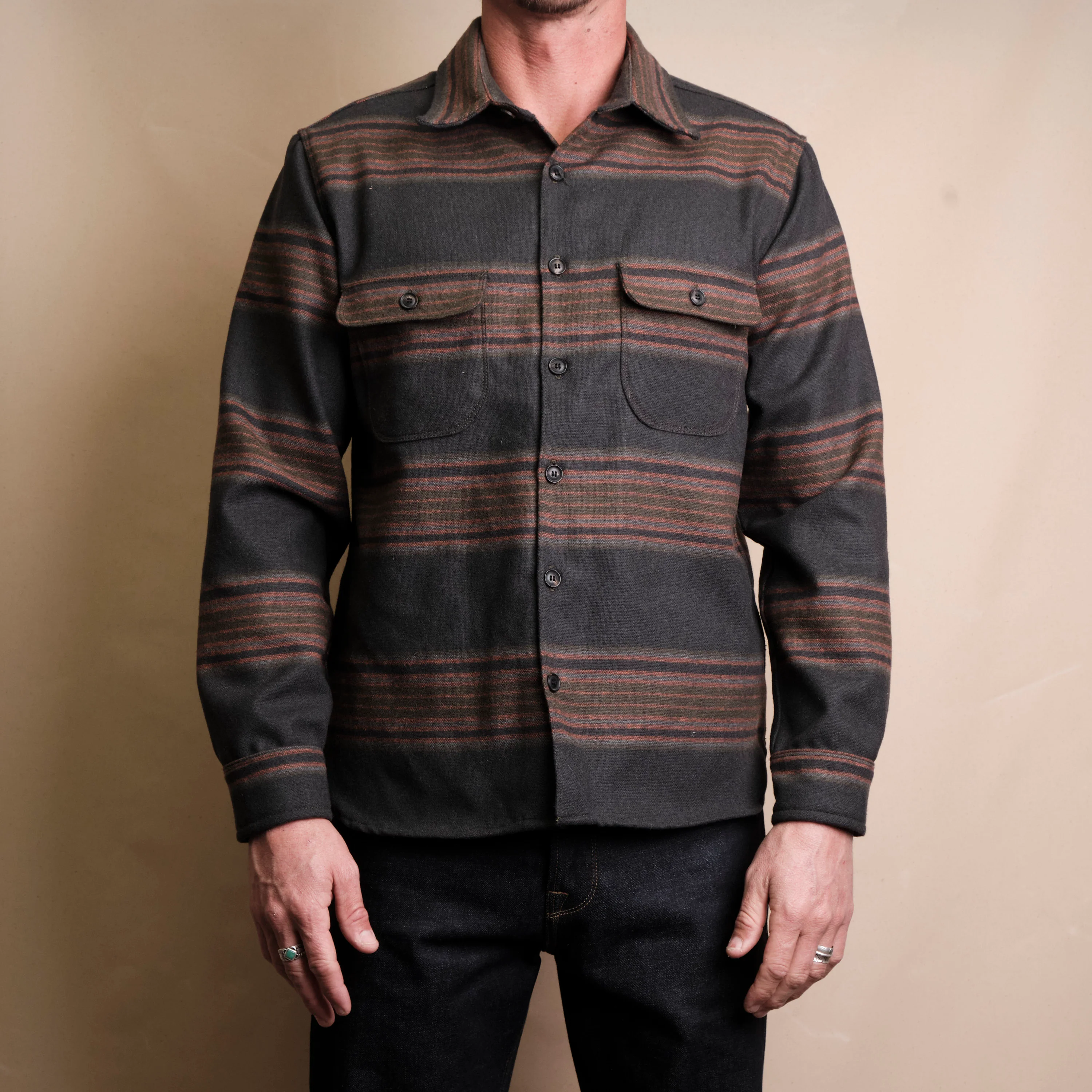 Benson Black Stripe Wool - Image 2