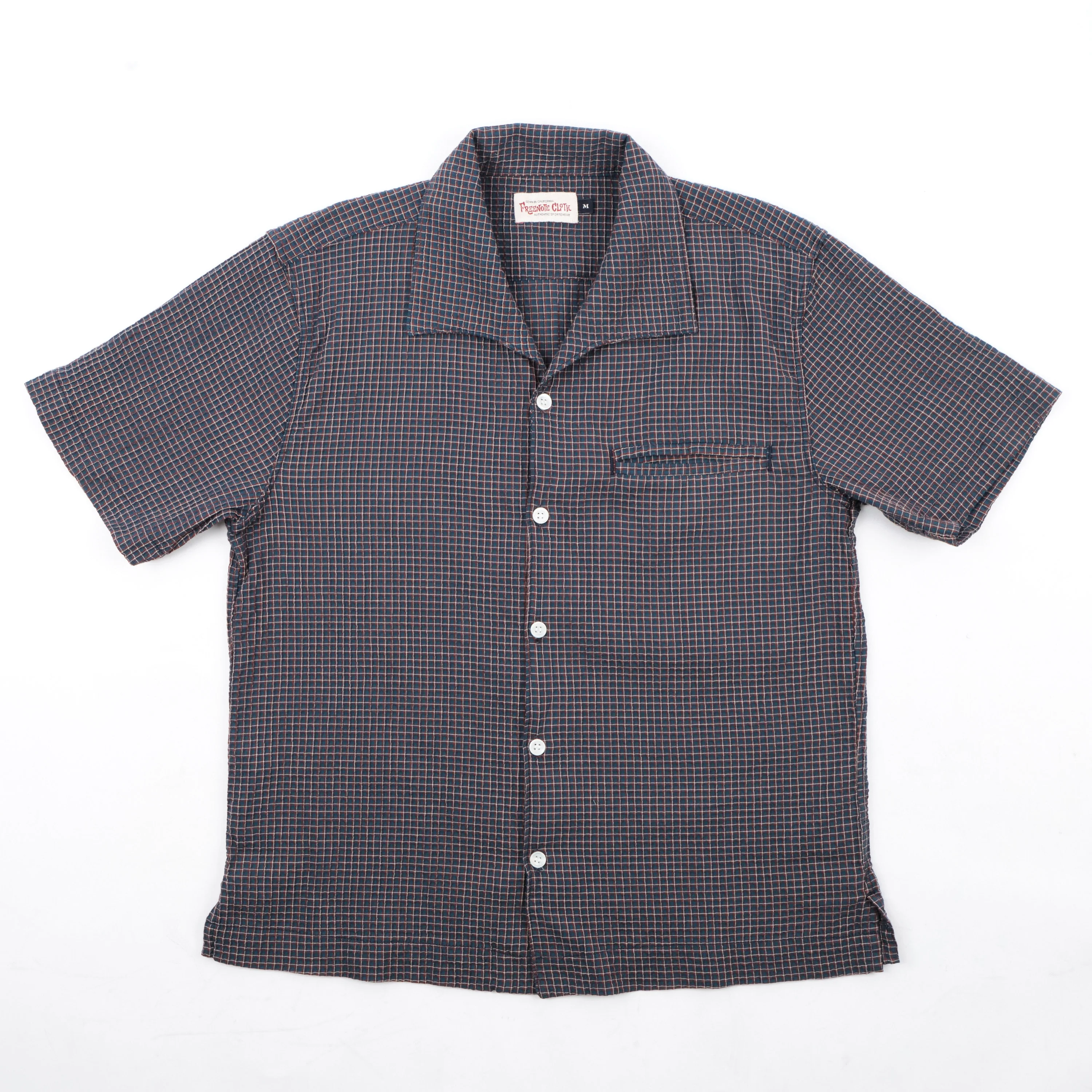 Cayucos Seersucker Blue Plaid