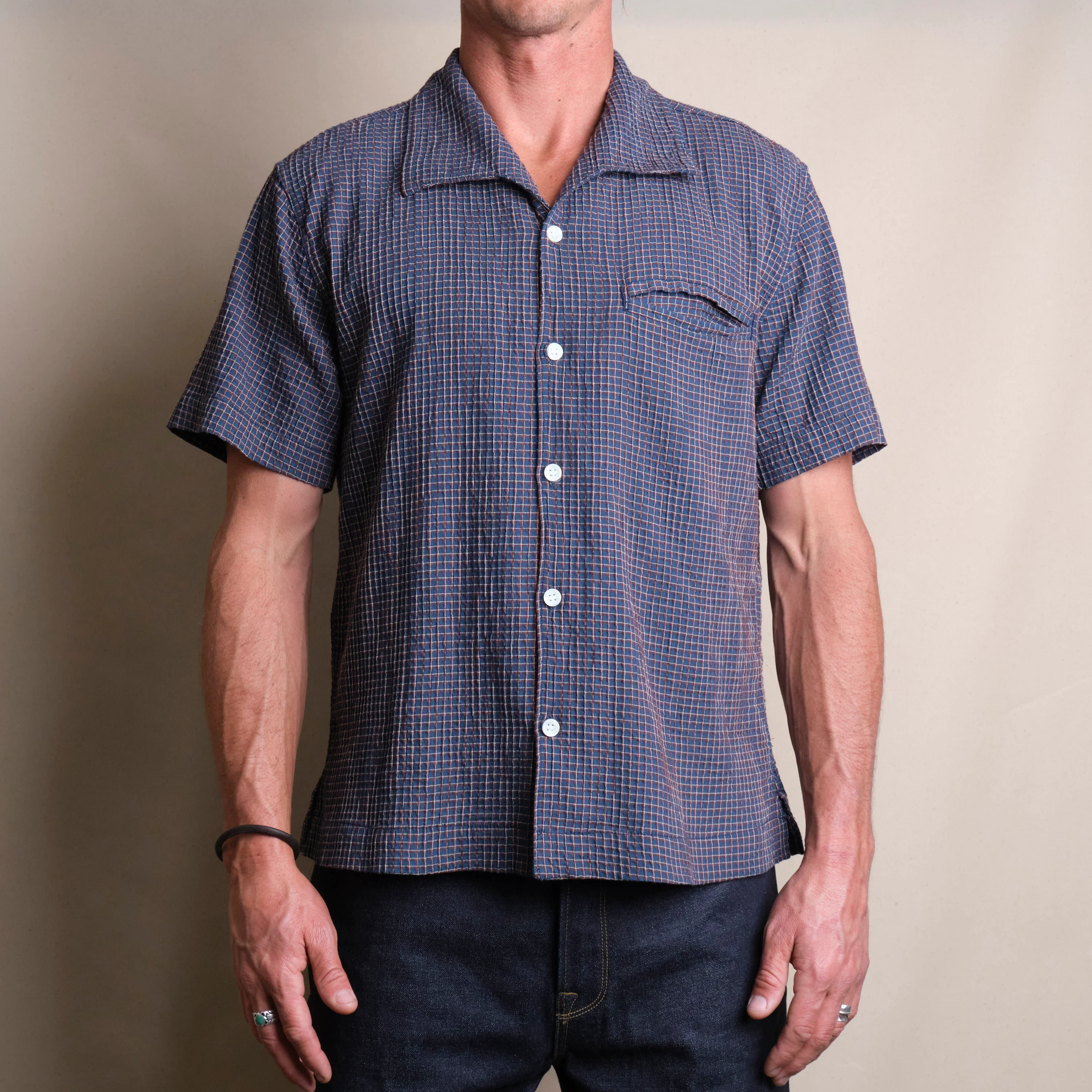 Cayucos Seersucker Blue Plaid - Image 2