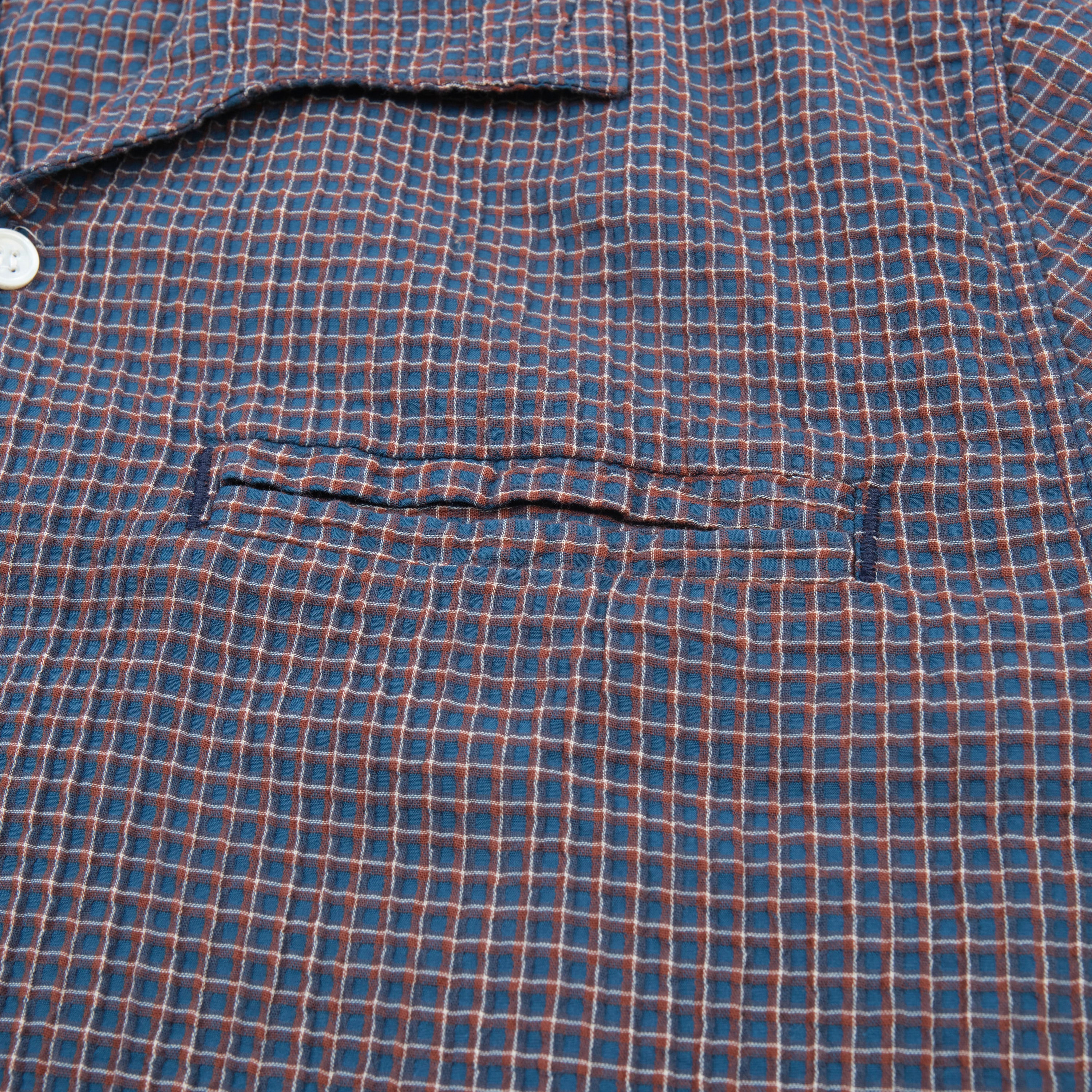 Cayucos Seersucker Blue Plaid - Image 4