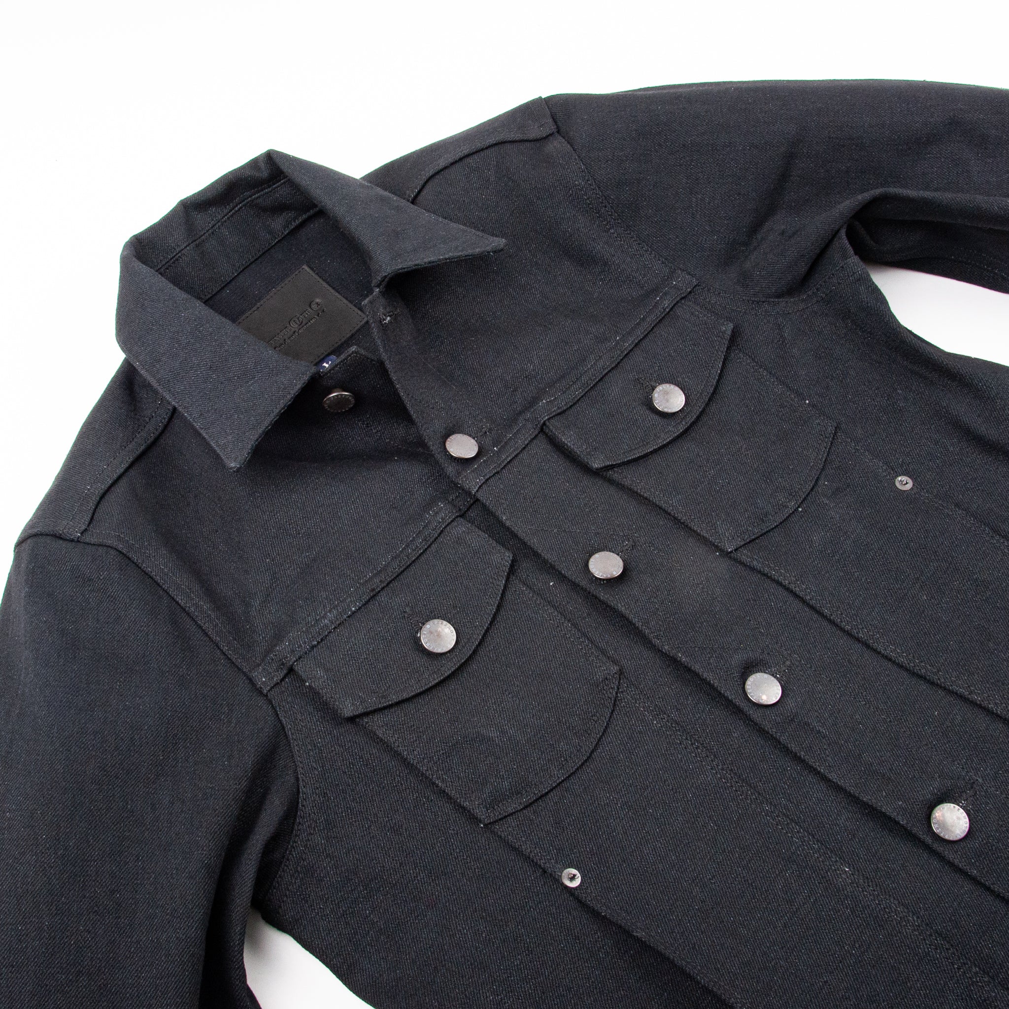 Classic Denim Jacket <span> 17 Ounce Black Slub Denim </span> - Image 3