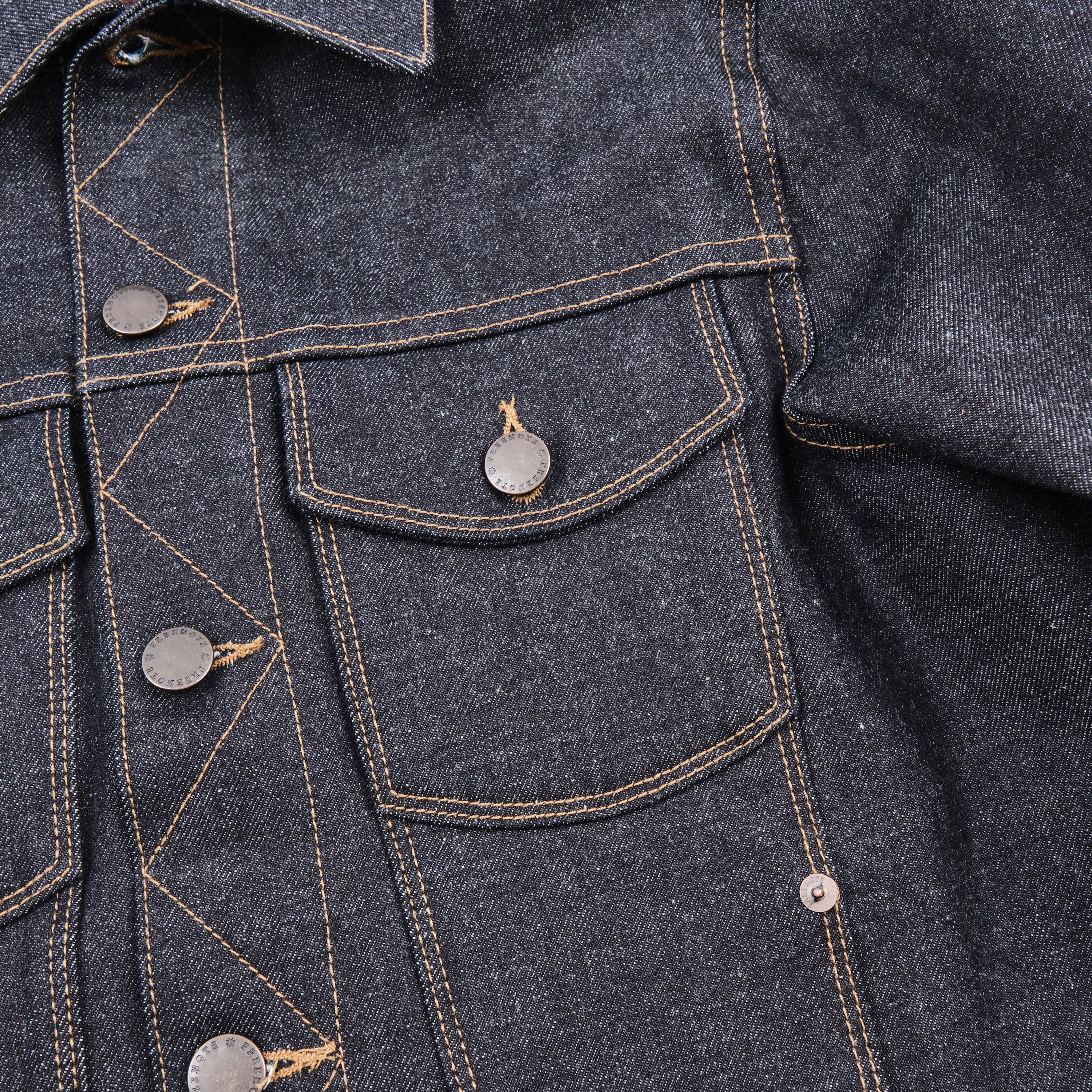 Classic Denim Jacket 15 Ounce Unsinged Denim - Image 5