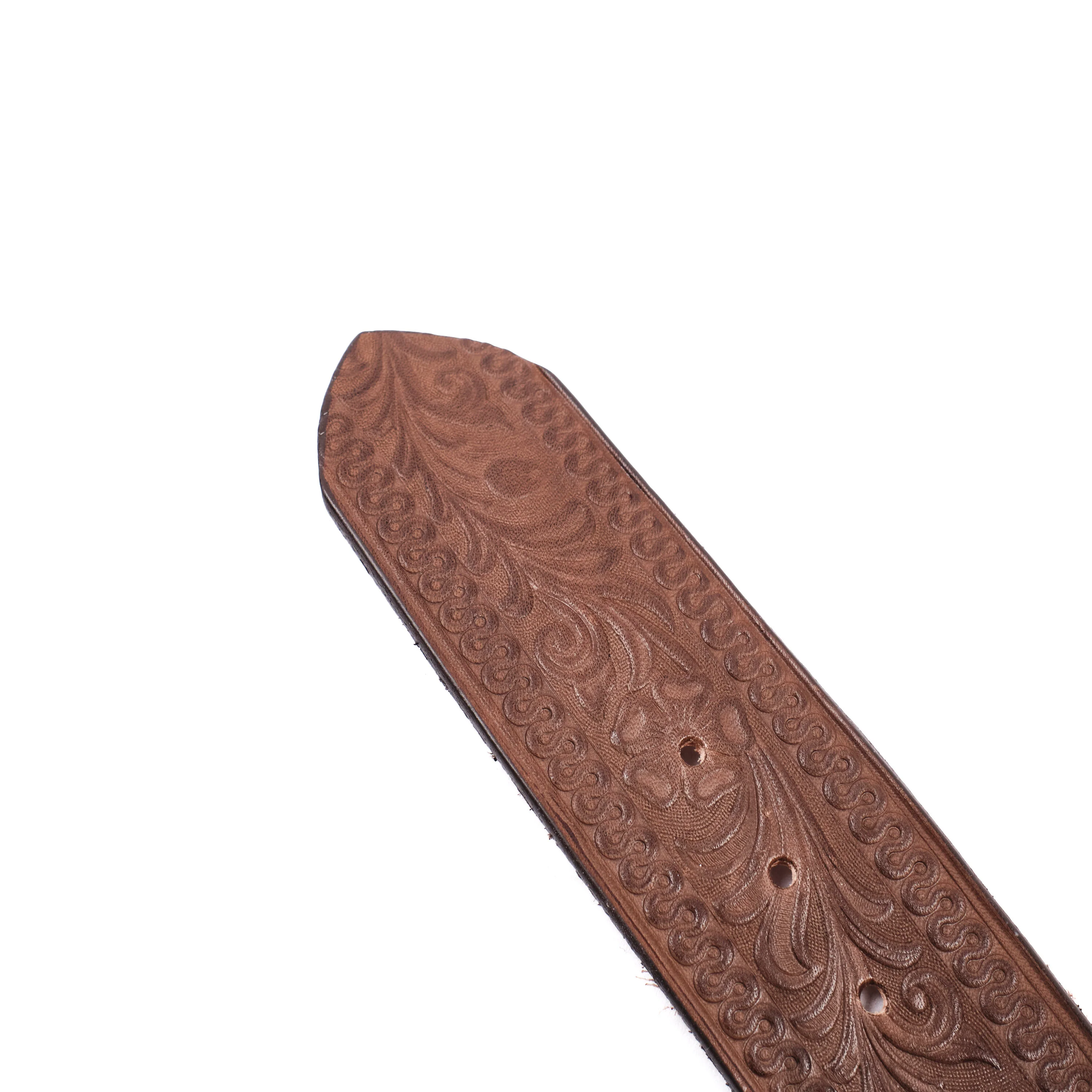 Freenote Cloth x Codina Leather - Custom Pyramid Spots Belt Brown - Image 5