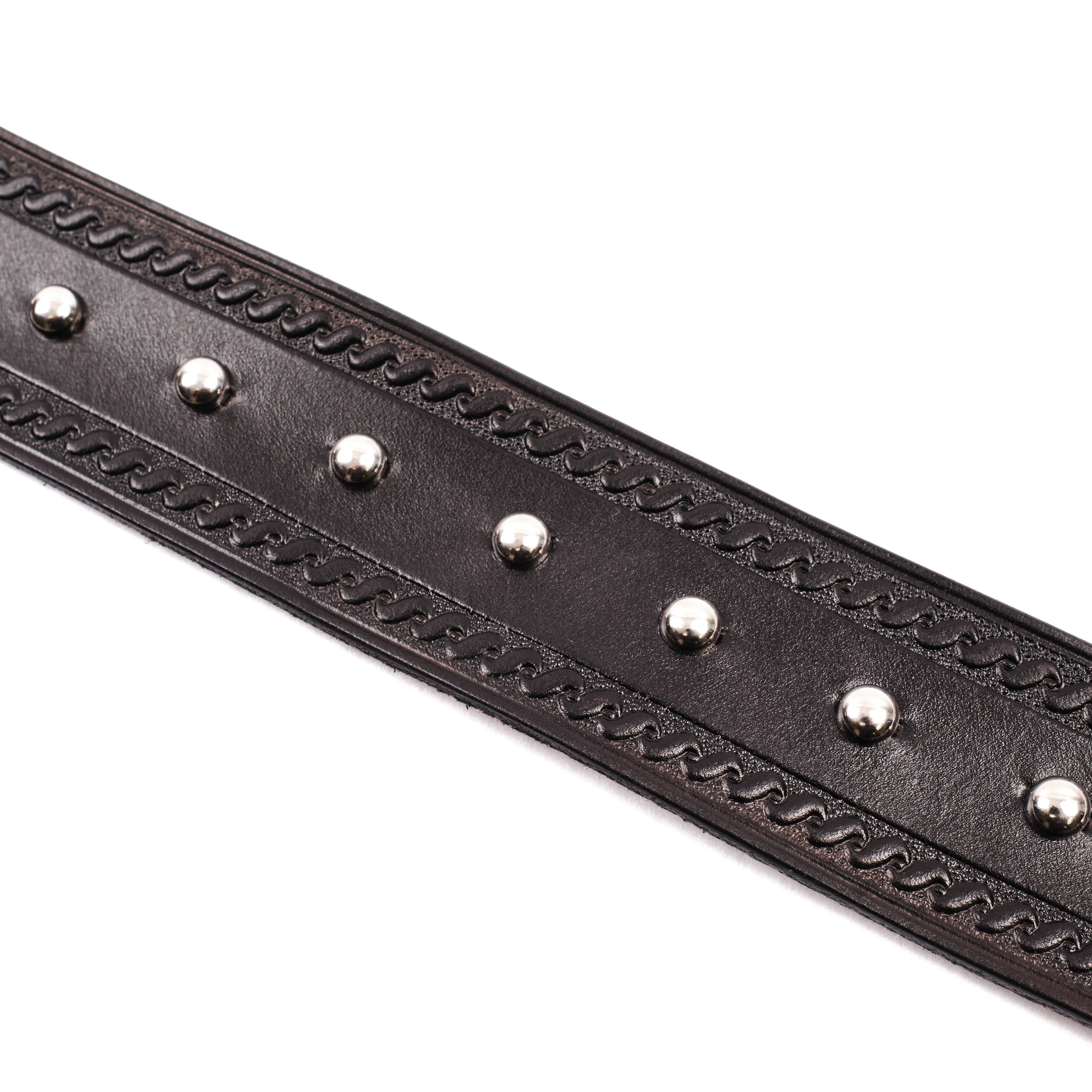 Codina Leather - Serpentine Spotted Garrison Belt Black - Image 3