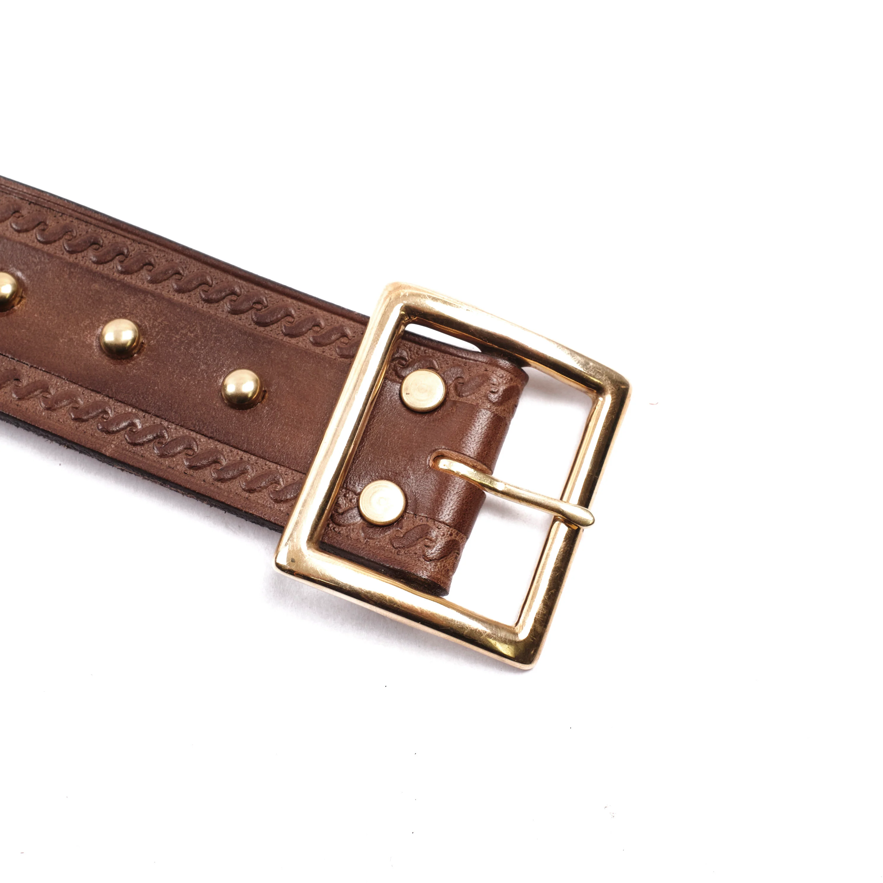 Codina Leather - Serpentine Spotted Garrison Belt Brown - Image 2