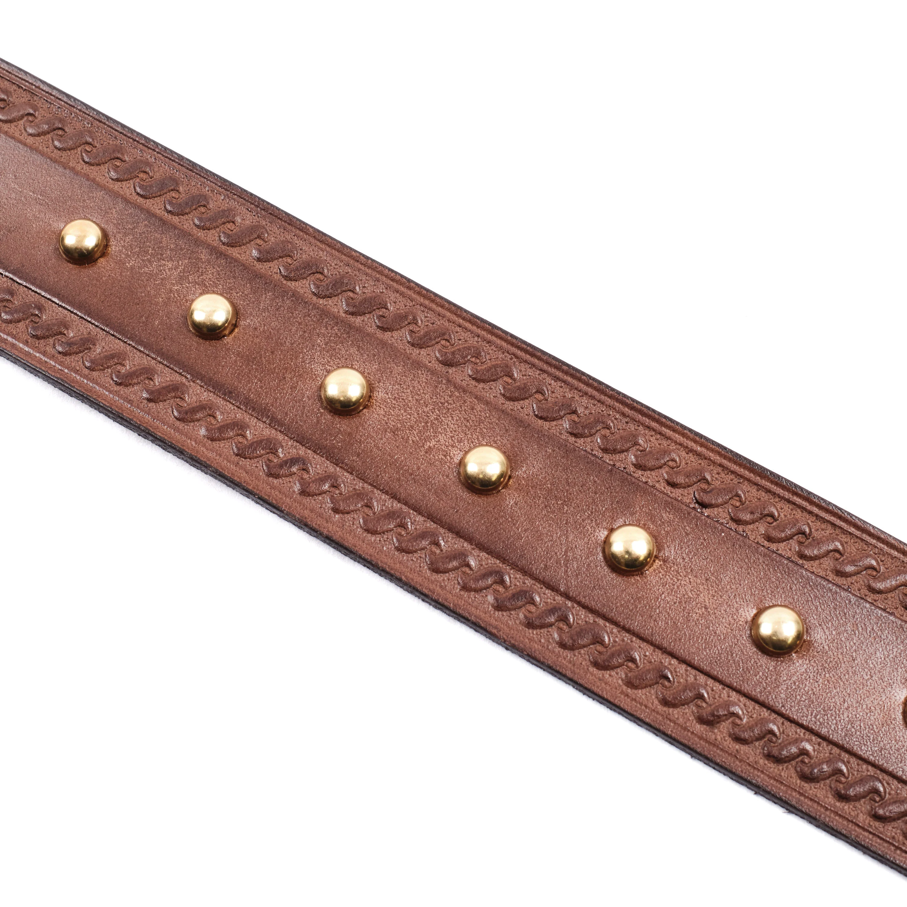 Codina Leather - Serpentine Spotted Garrison Belt Brown - Image 3