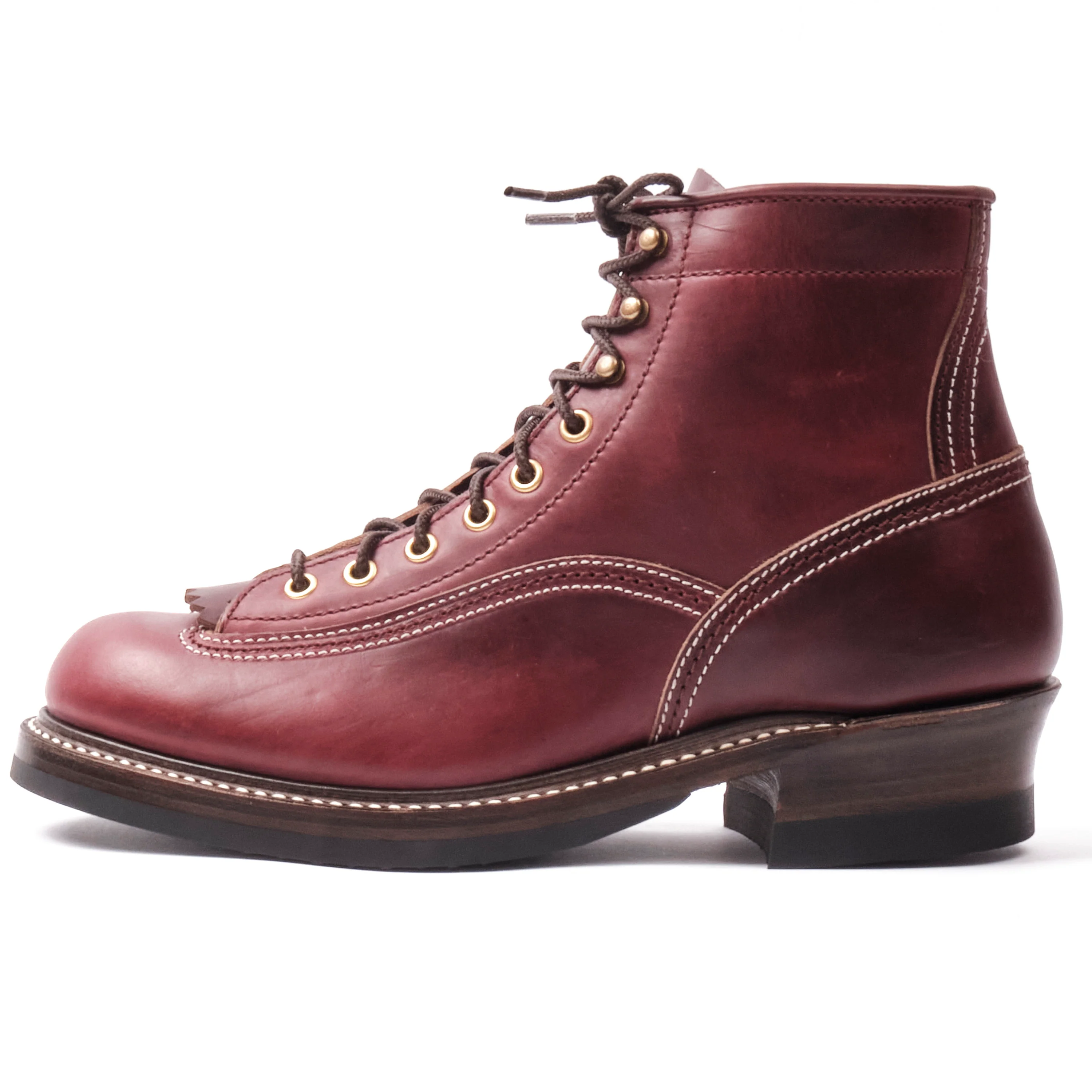 John Lofgren Donkey Puncher Boots Horween Burgundy Chromexcel - Image 3