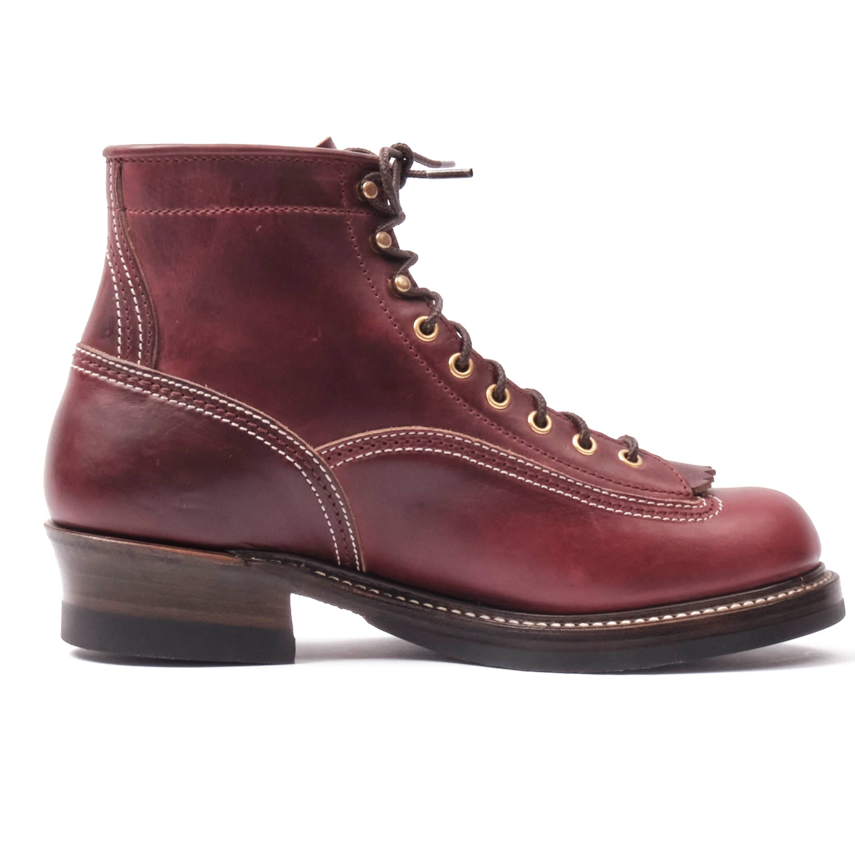 John Lofgren Donkey Puncher Boots Horween Burgundy Chromexcel - Image 5