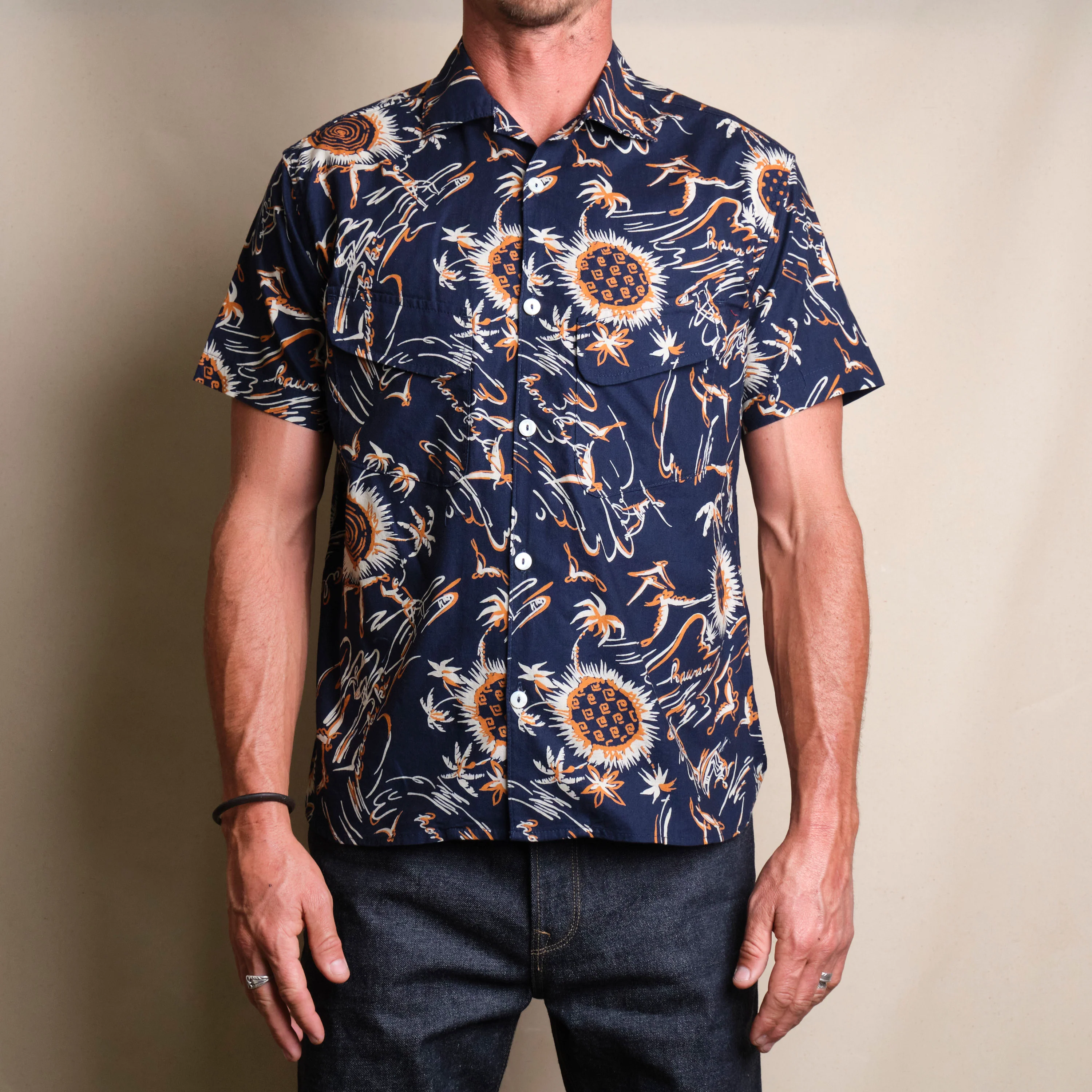 Dean Double Pocket Aloha Navy - Image 2