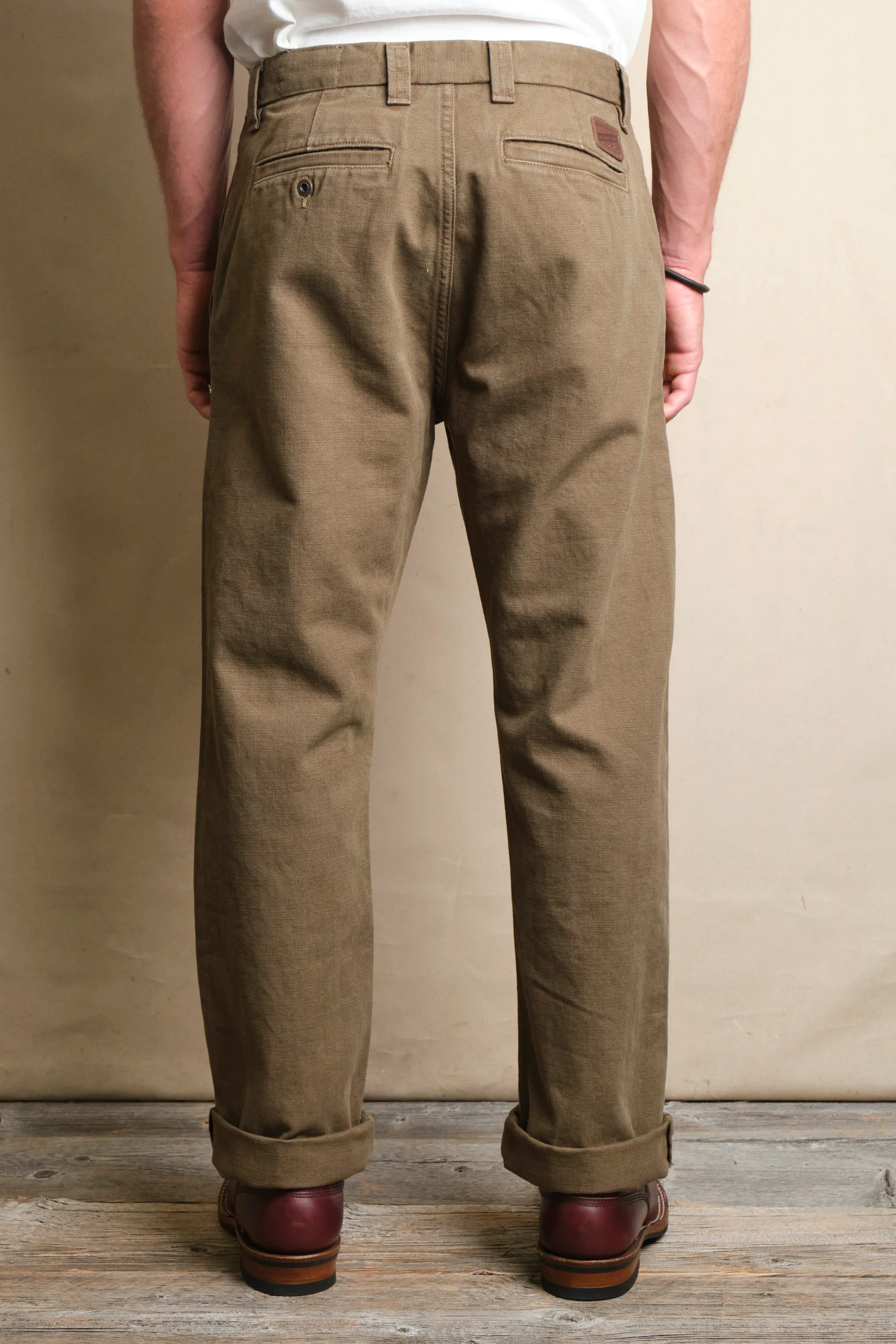 Deck Pant 14 Ounce Slub Army Green - Image 4