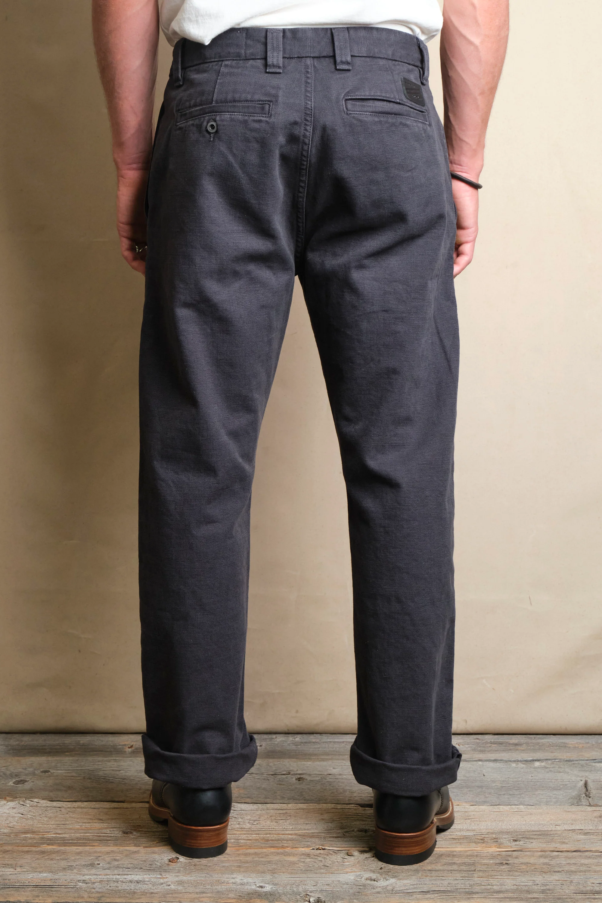 Deck Pant 14 Ounce Slub Black - Image 4