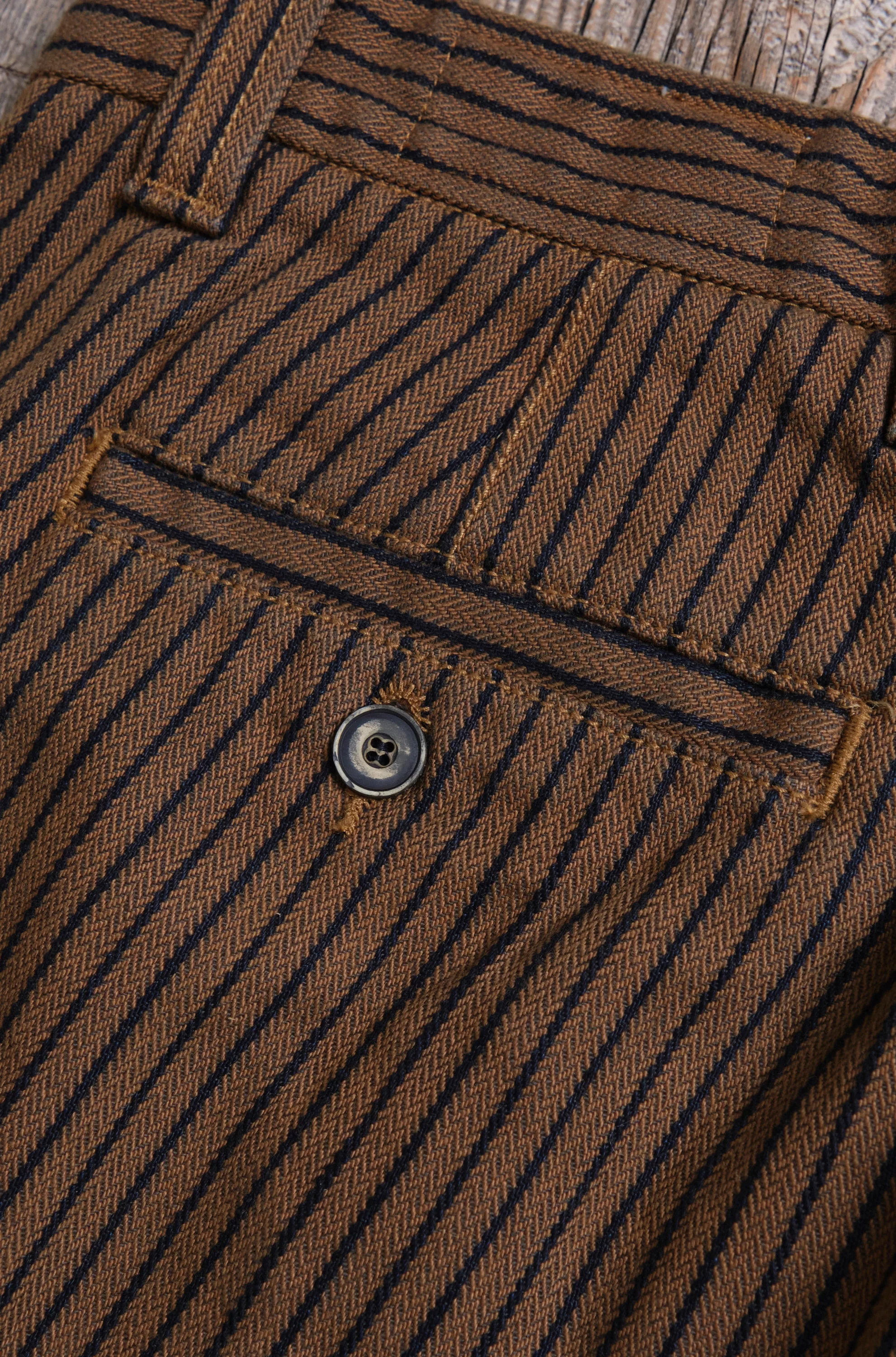 Deck Pant Brown Herringbone Dobby - Image 10