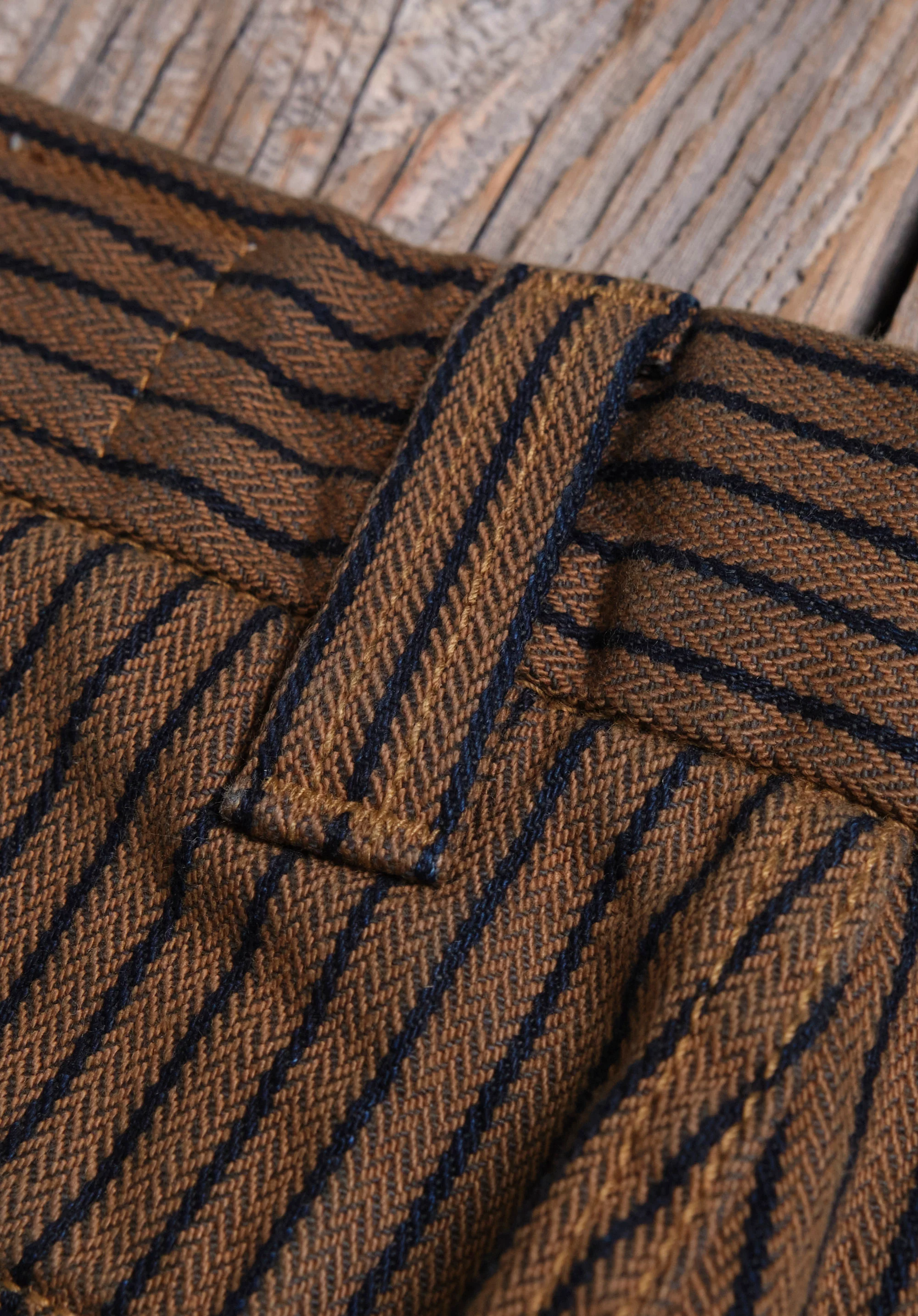 Deck Pant Brown Herringbone Dobby - Image 11