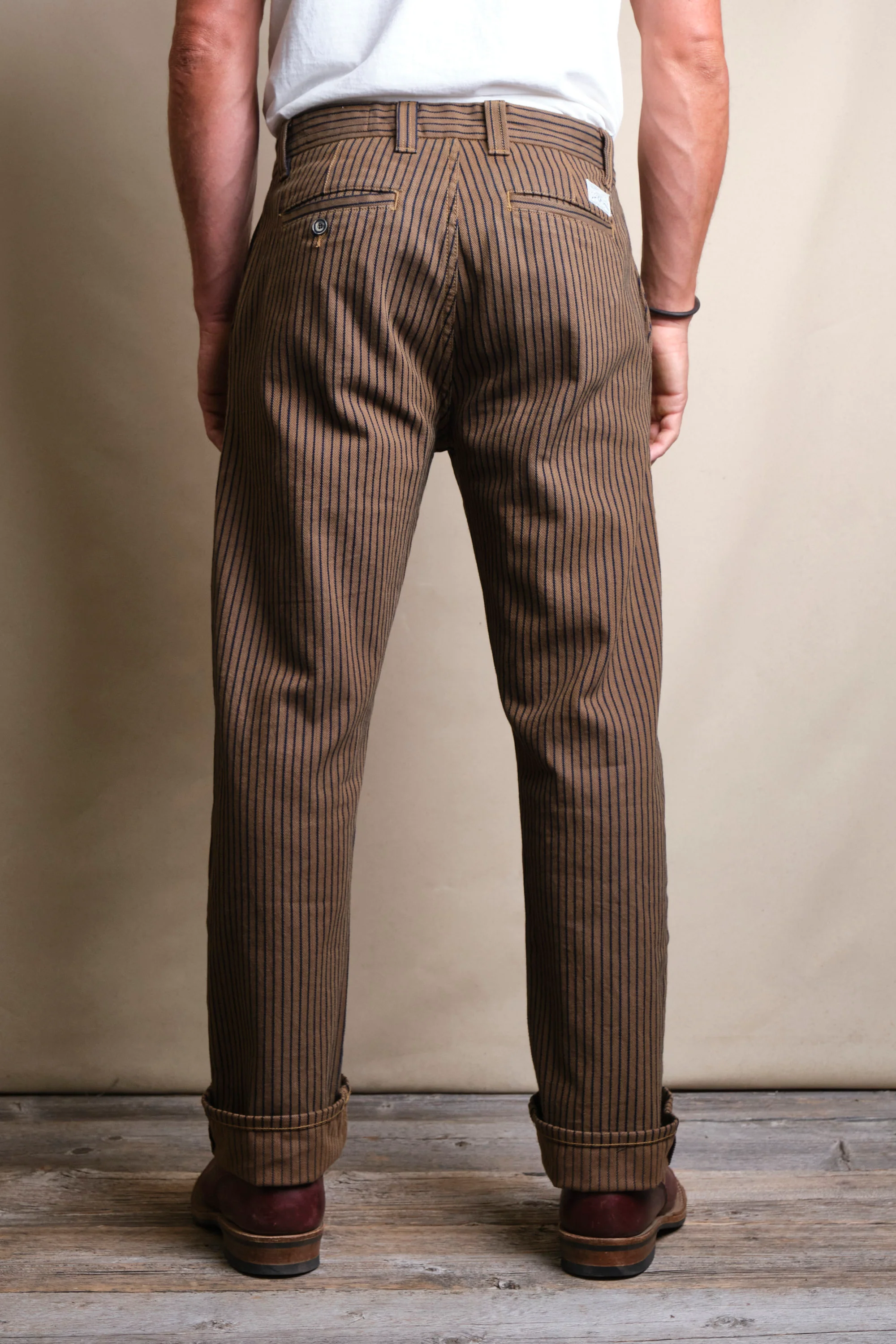 Deck Pant Brown Herringbone Dobby - Image 5