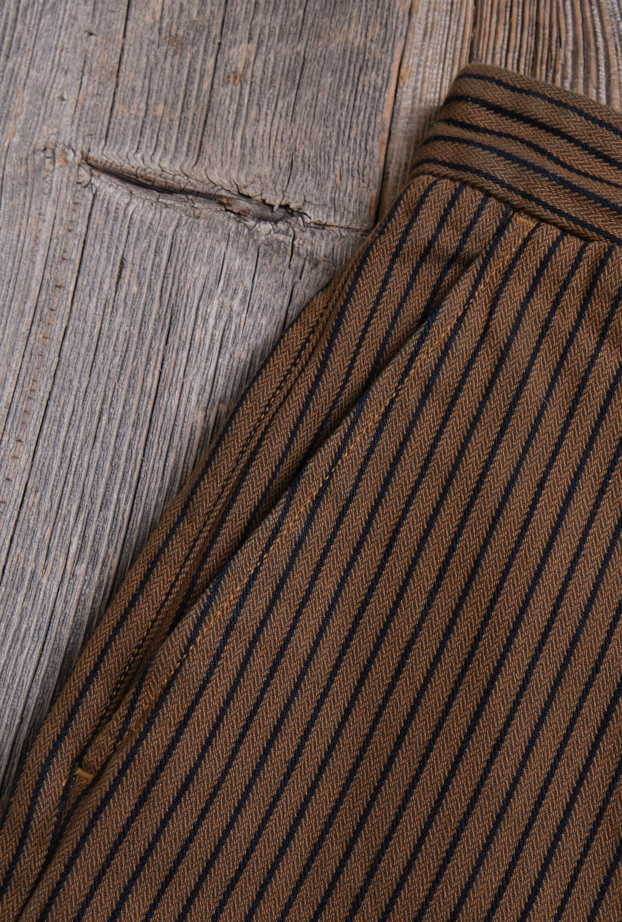 Deck Pant Brown Herringbone Dobby - Image 8