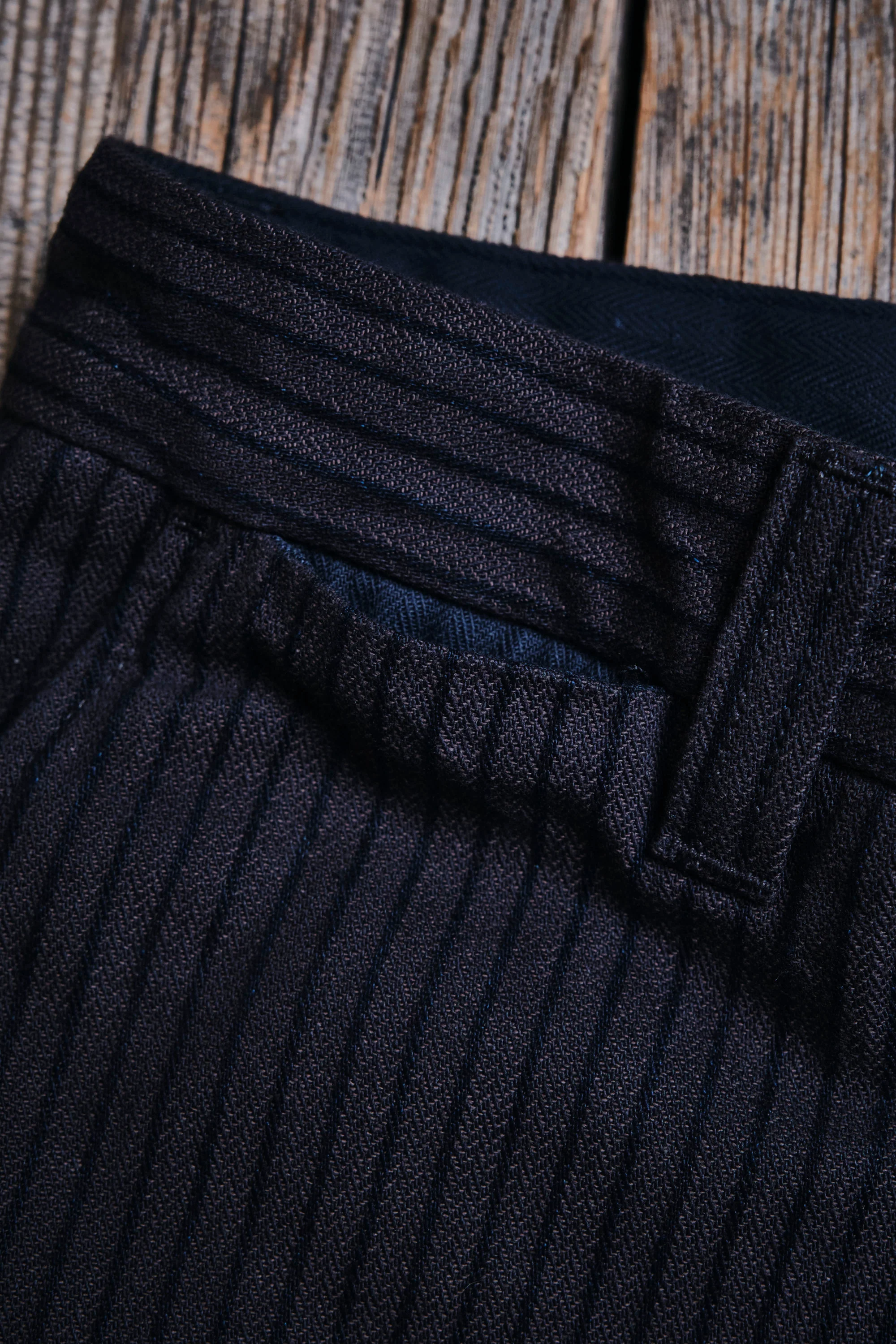Deck Pant Indigo Herringbone Dobby - Image 10