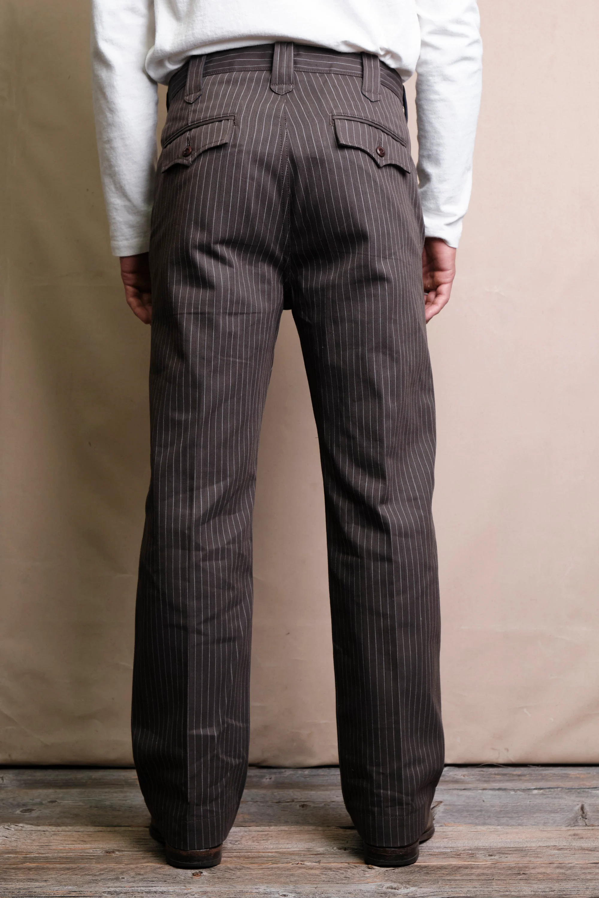 Duster Pant Brown Stripe - Image 4