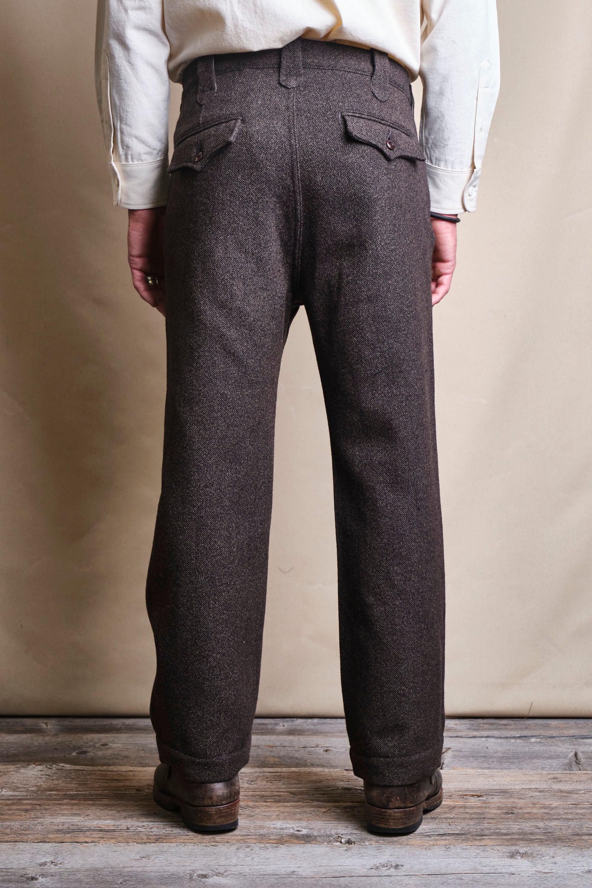 Duster Pant Brown Wool - Image 4