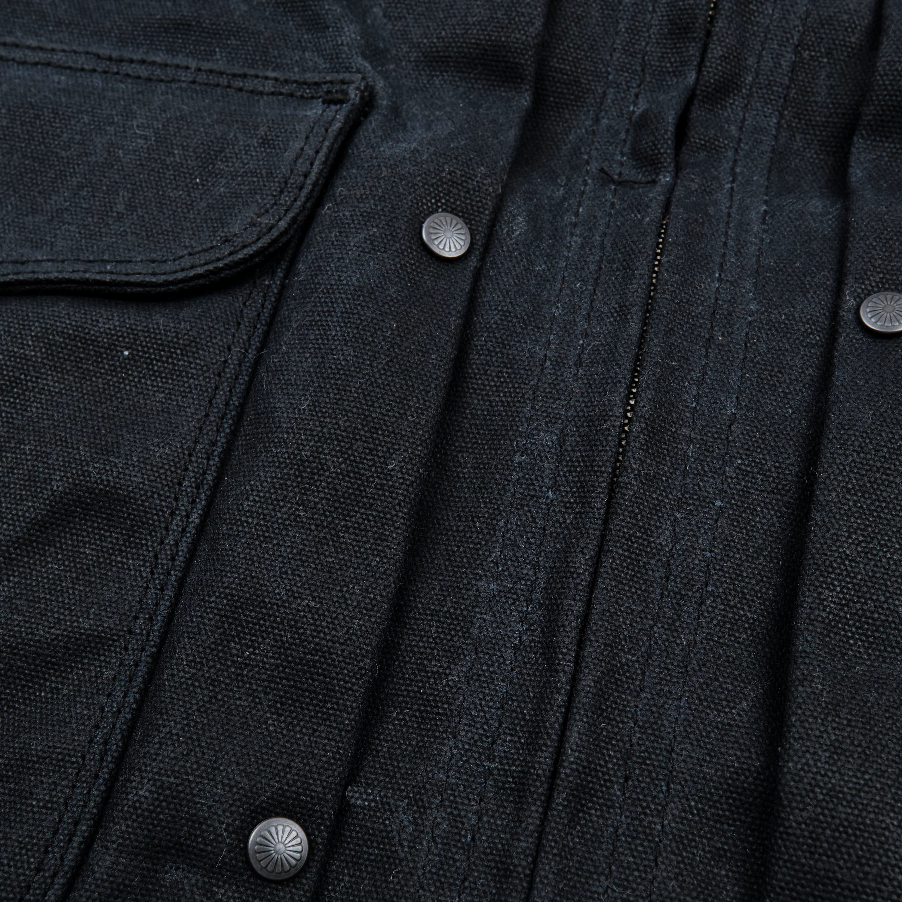 Faro Black Heavy Waxed Canvas Blue Plaid - Image 4