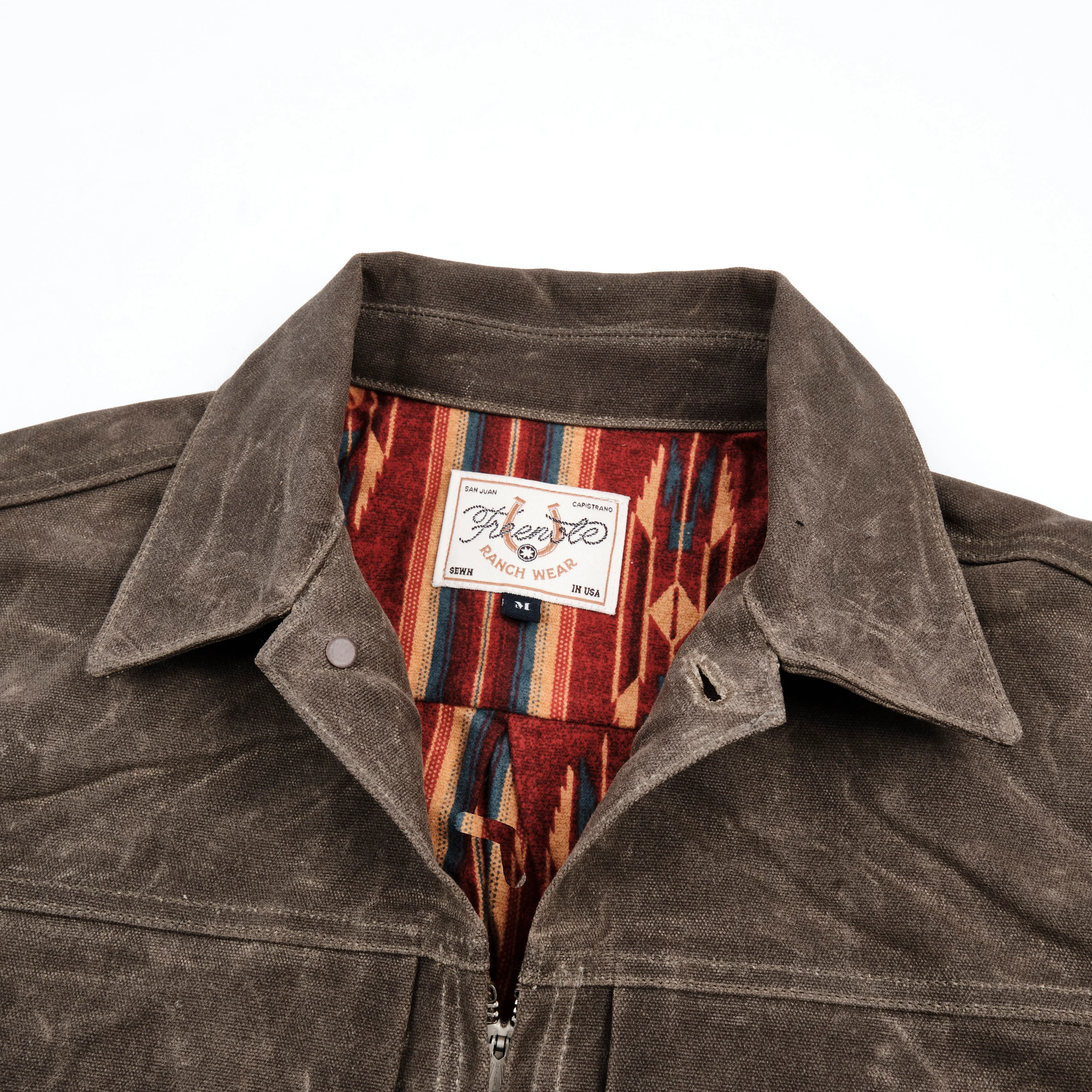 Faro Tobacco Heavy Waxed Canvas Red Southwest - Image 3