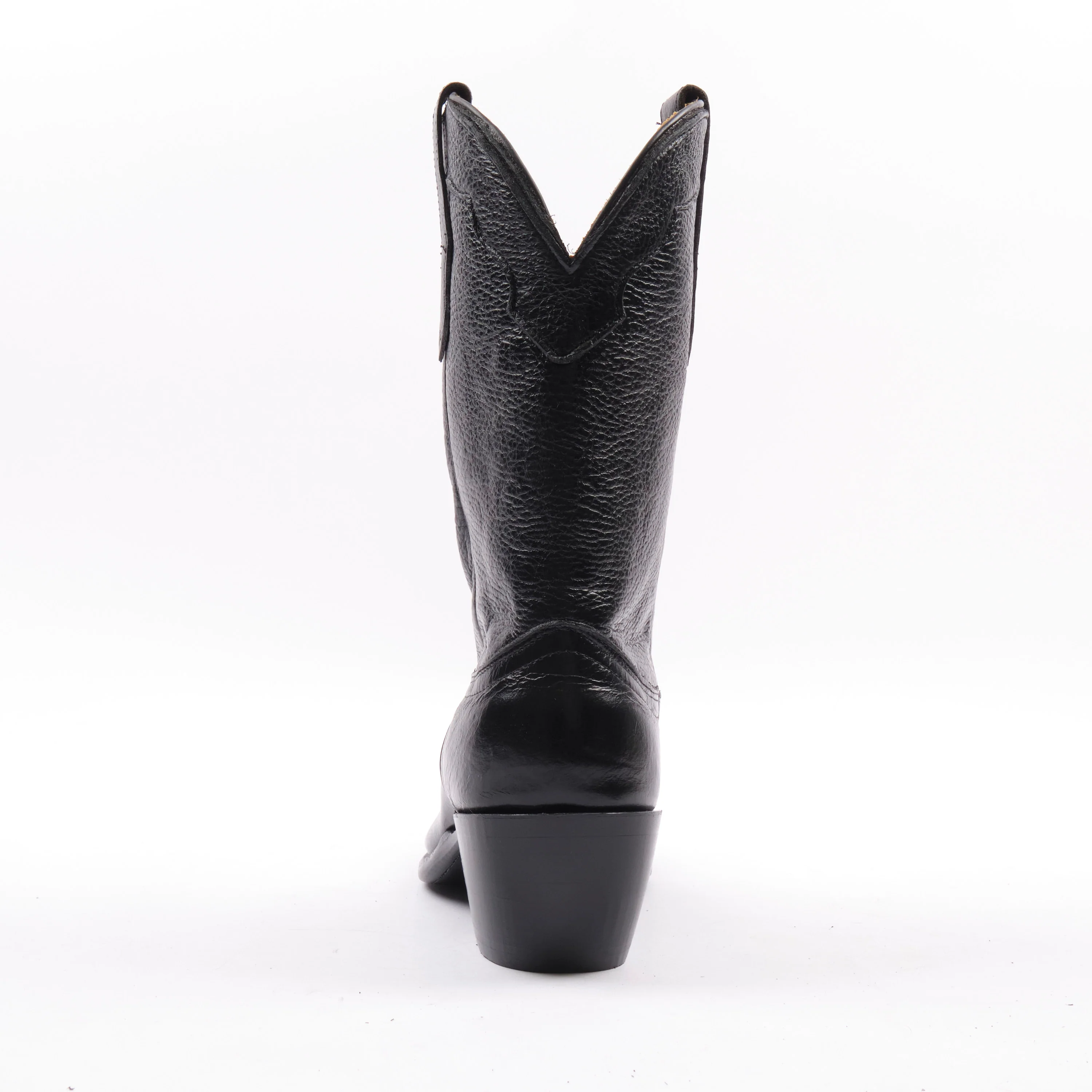 Freenote Cloth x Fenoglio Boot Co. - Black Deerskin Cowboy Boot - Image 4