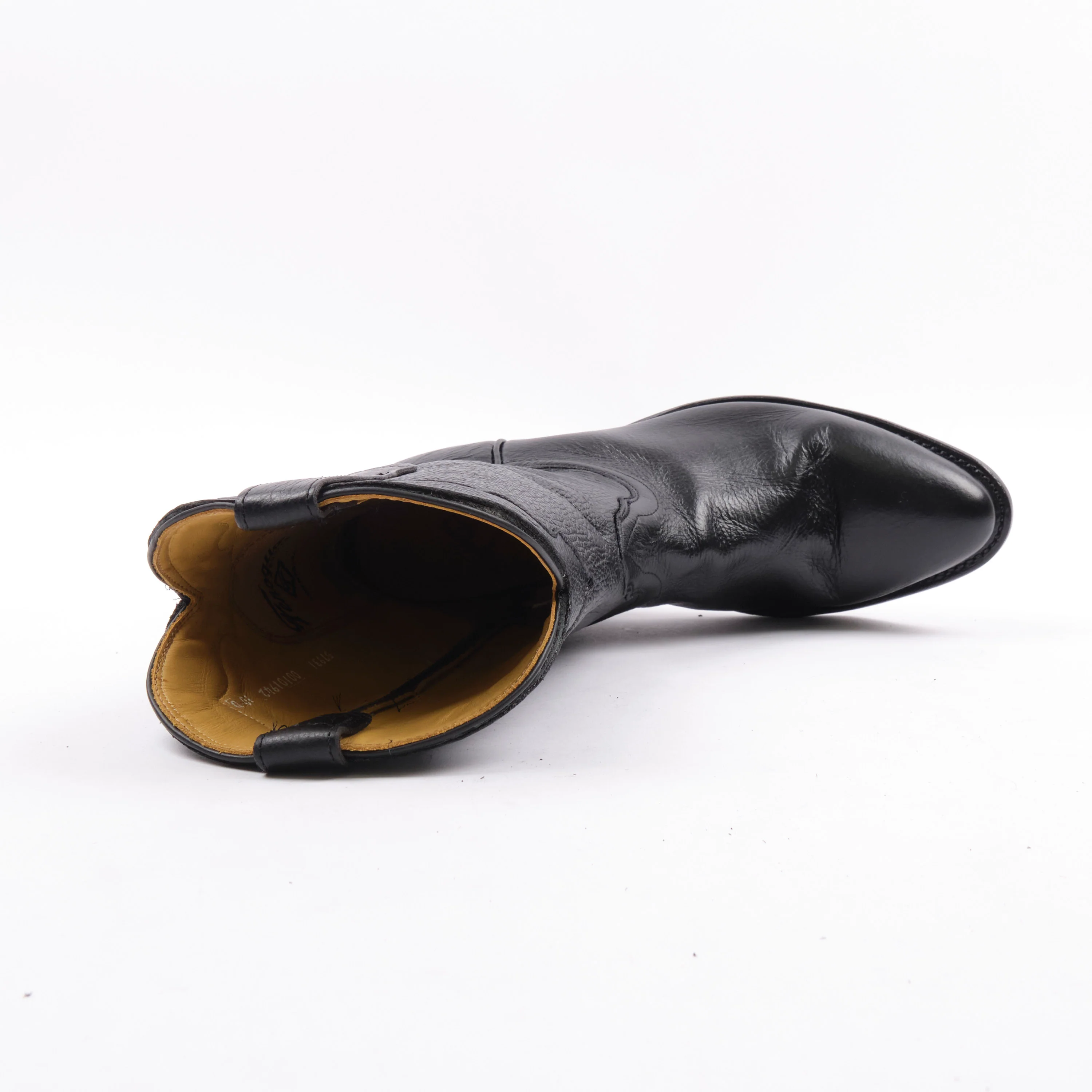 Freenote Cloth x Fenoglio Boot Co. - Black Deerskin Cowboy Boot - Image 7