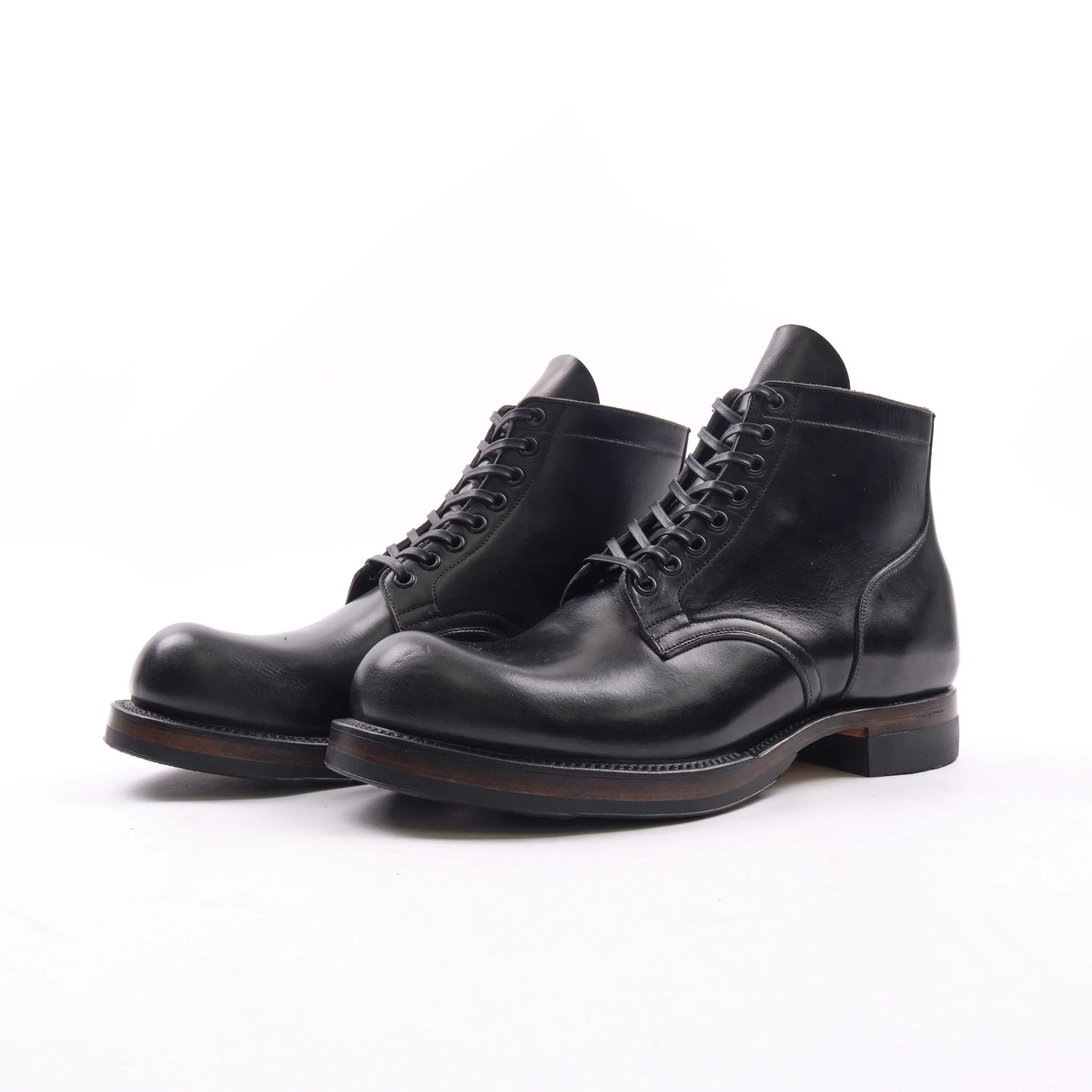 FREENOTE CLOTH X VIBERG SERVICE BOOT - HORWEEN BLACK STRUCK THROUGH CHROMEXCEL