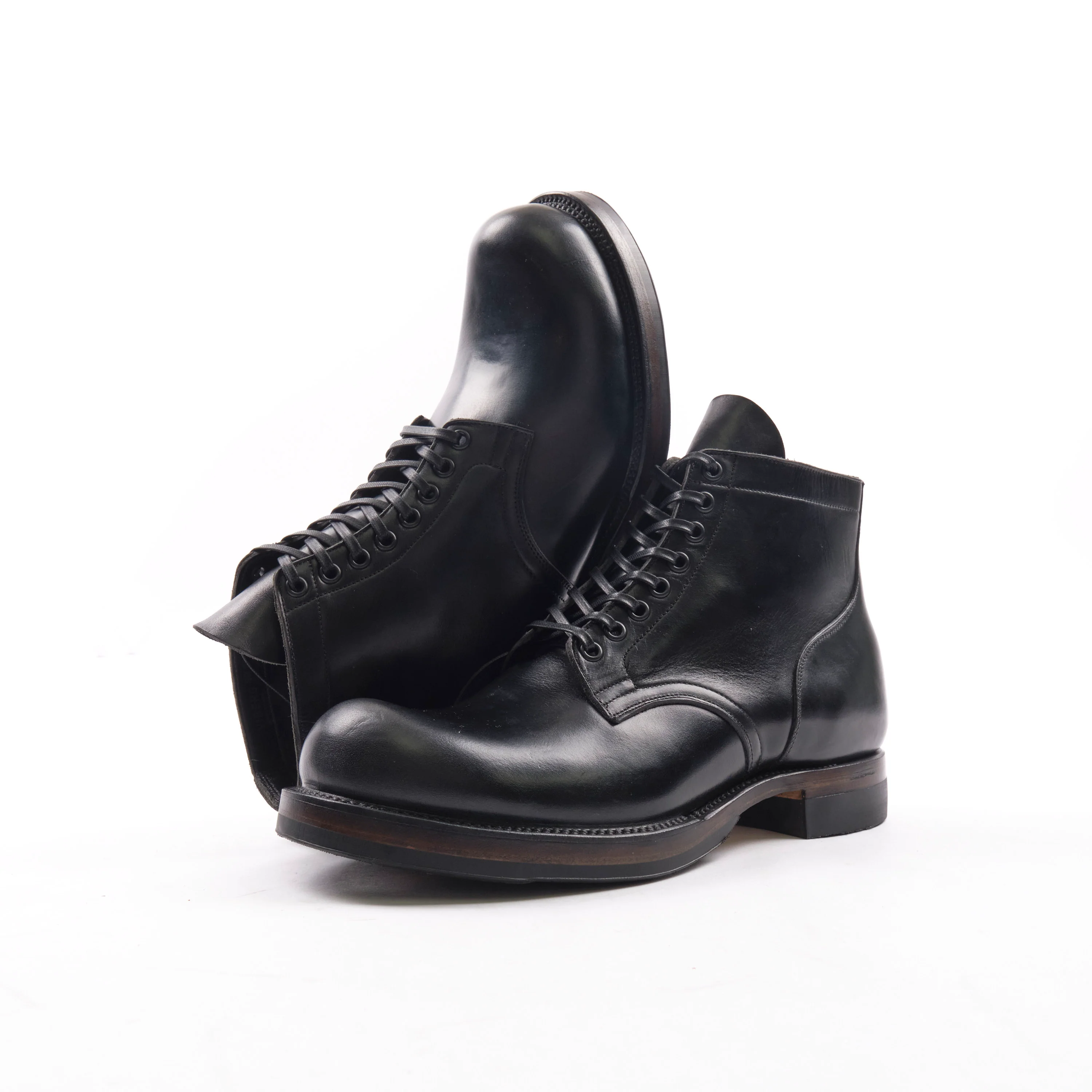 FREENOTE CLOTH X VIBERG SERVICE BOOT - HORWEEN BLACK STRUCK THROUGH CHROMEXCEL - Image 2