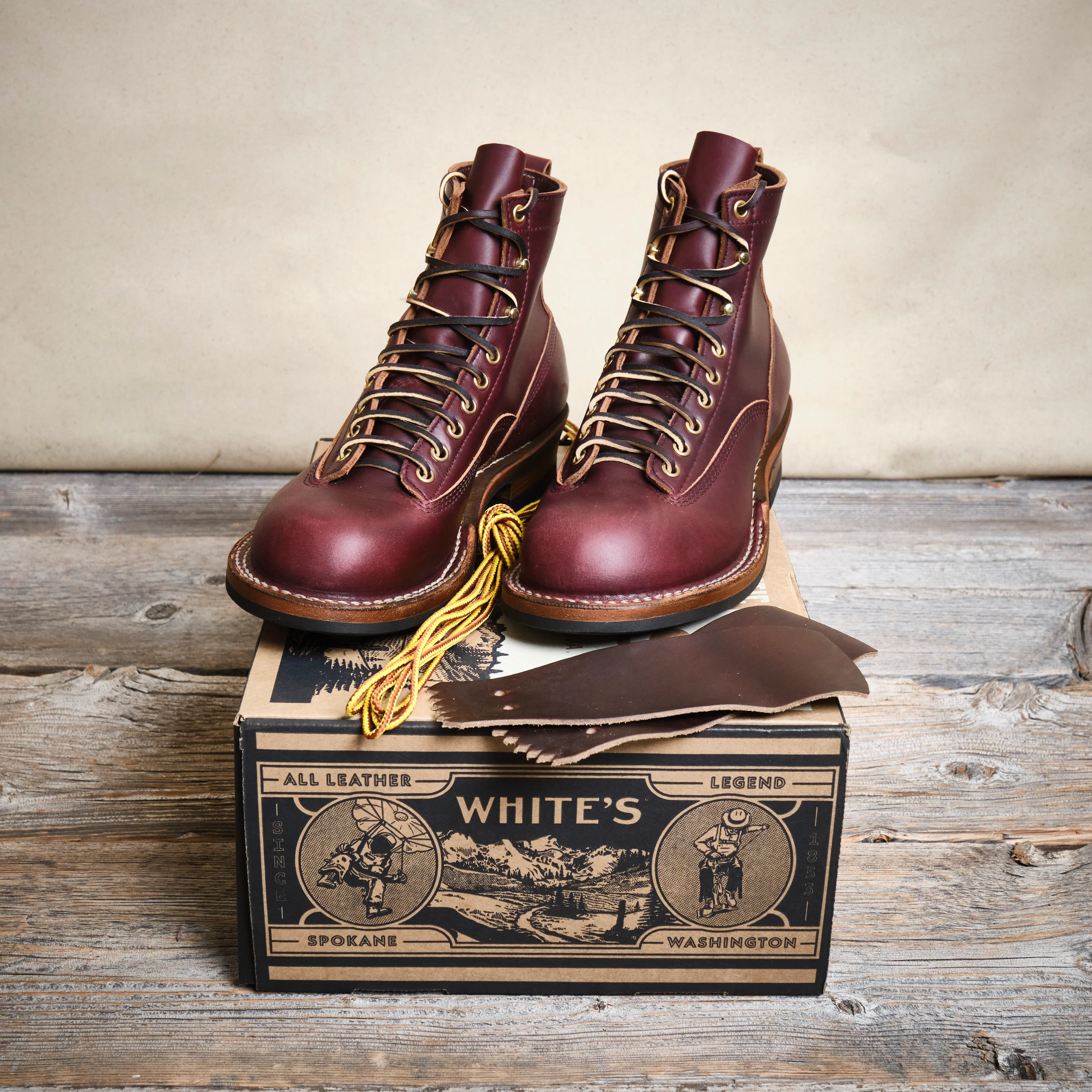 FREENOTE CLOTH X WHITE'S BOOTS - 9338 LAST CUTTER BOOT - SEIDEL DOUBLE SHOT BURGUNDY - Image 3