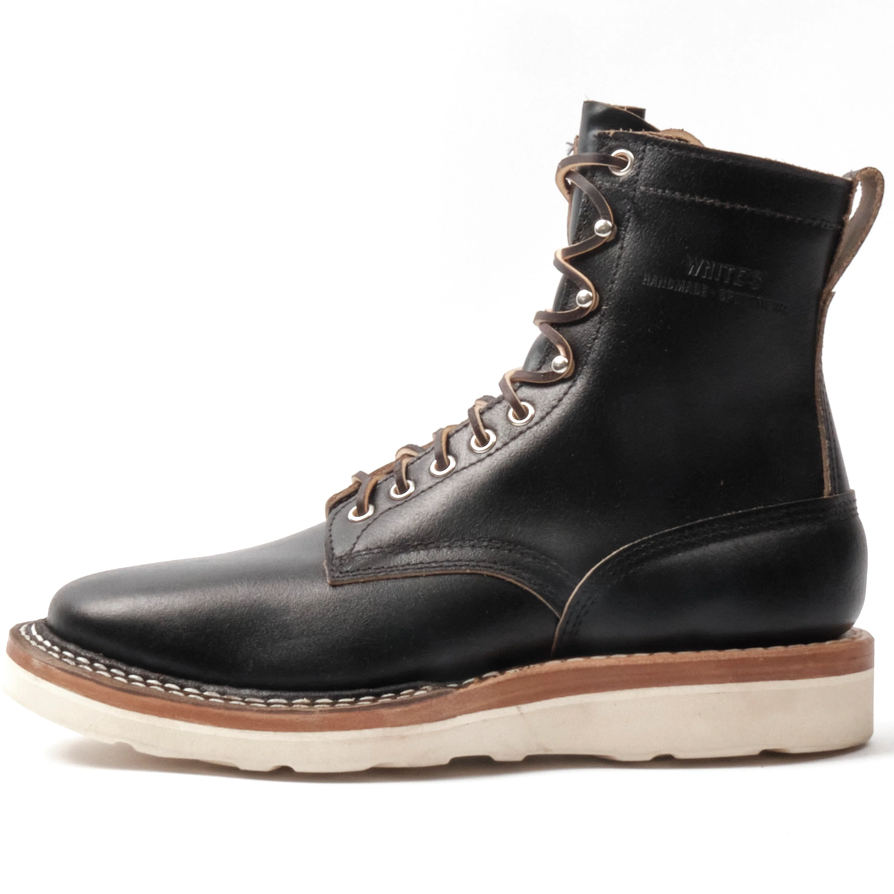 FREENOTE CLOTH X WHITE'S BOOTS - RANCHER 8" - BLACK WAXED FLESH - Image 4