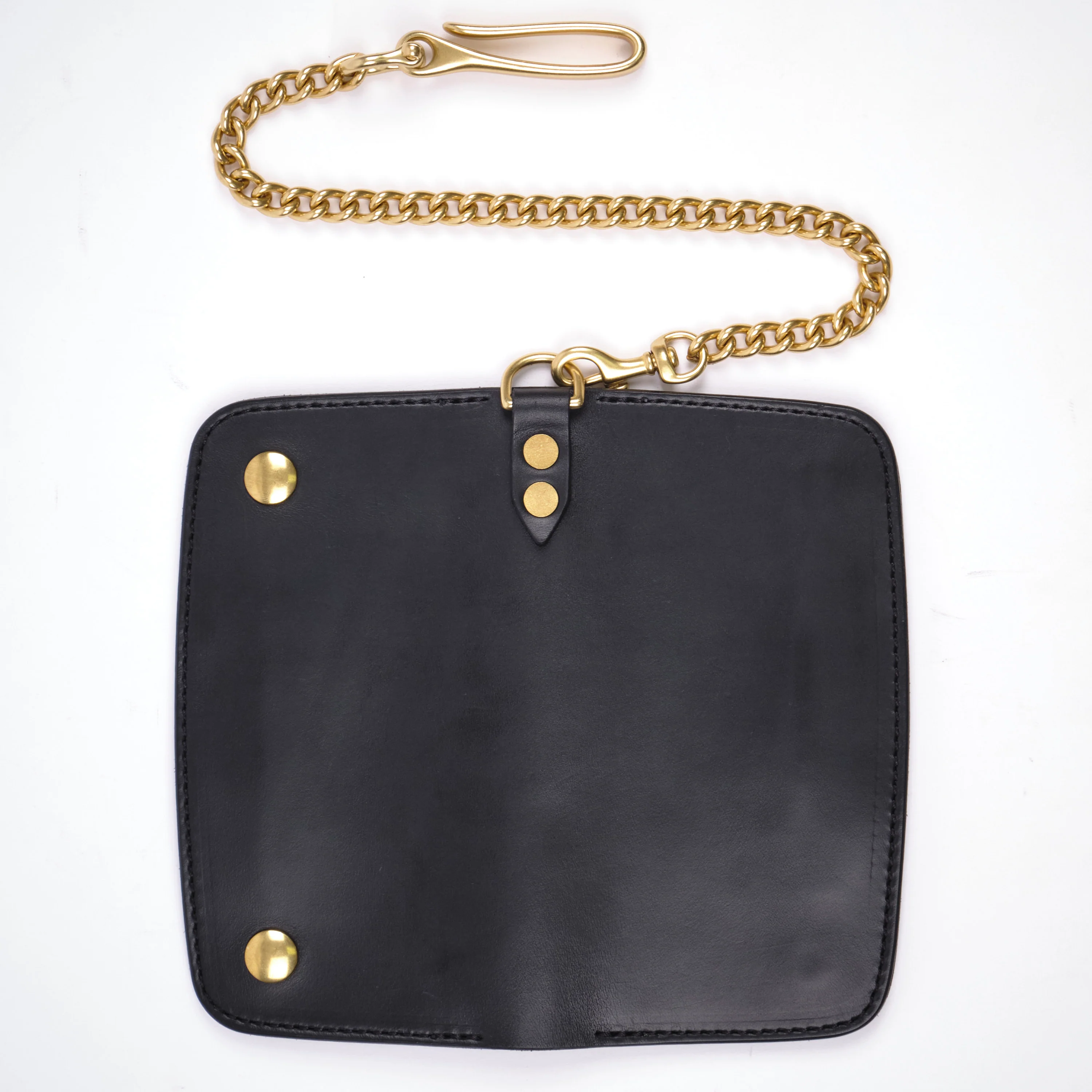 GOLDEN AGE SUPPLY CO. - PREMIUM ITALIAN LEATHER - BLACK TRUCKER WALLET - Image 3