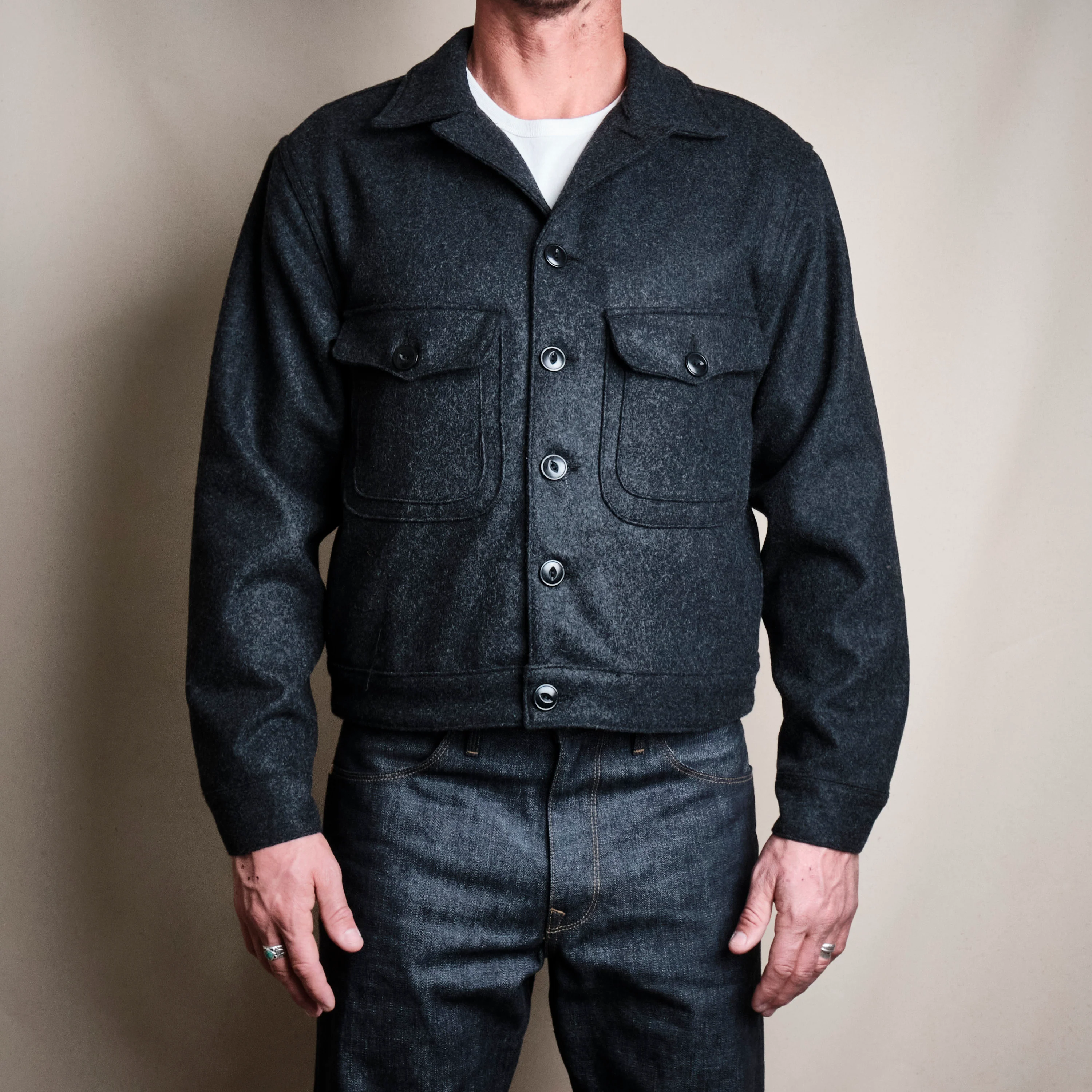Grafton Jacket Black Wool - Image 2