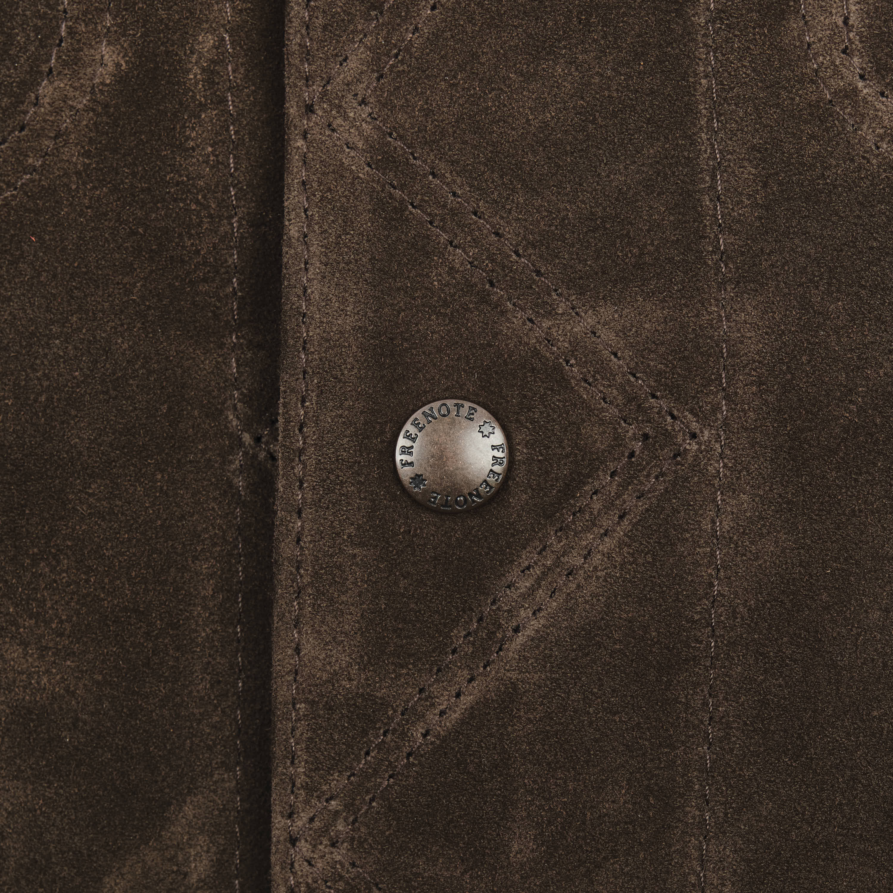 High Low 1.4mm Chocolate Suede Jacket - Image 10
