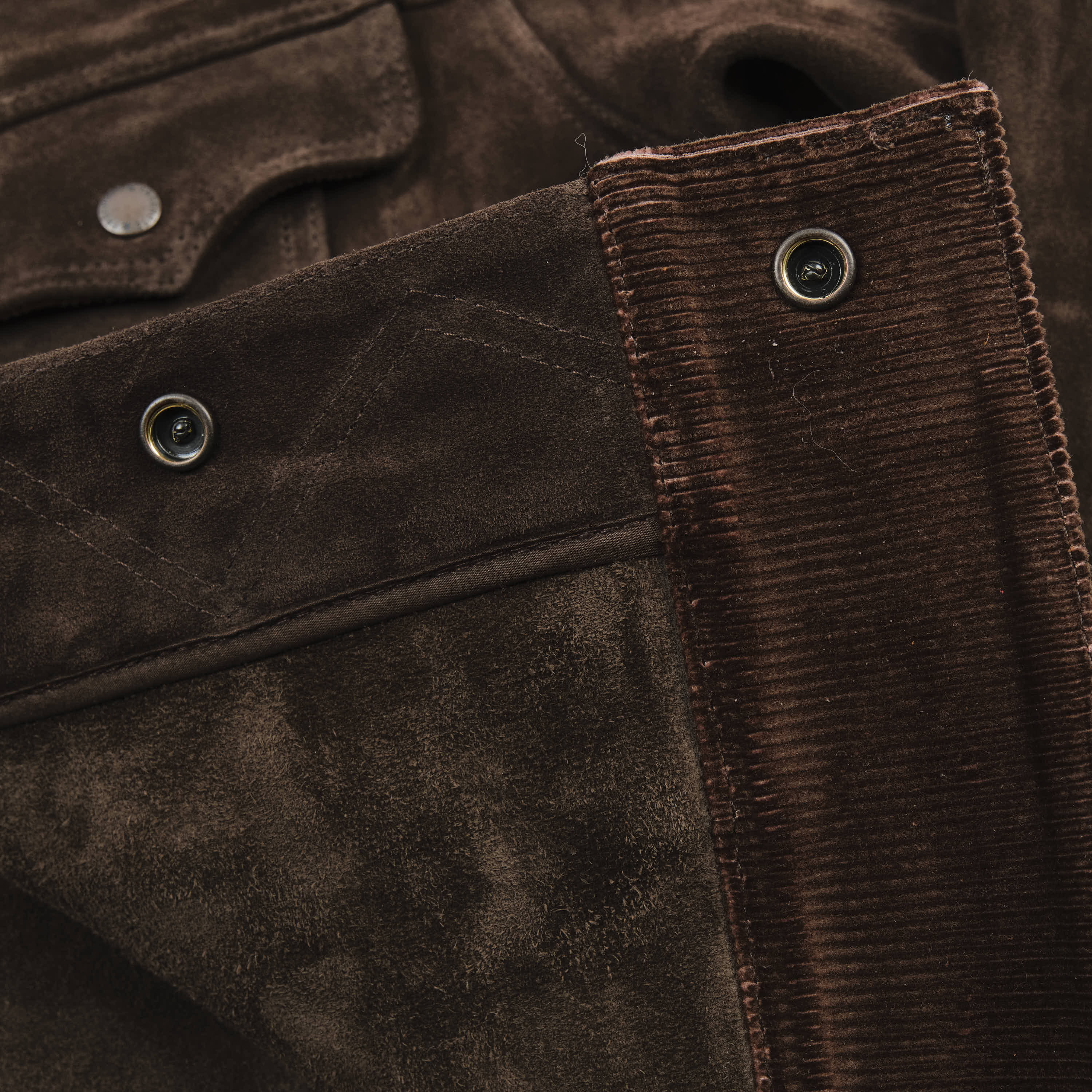 High Low 1.4mm Chocolate Suede Jacket - Image 11