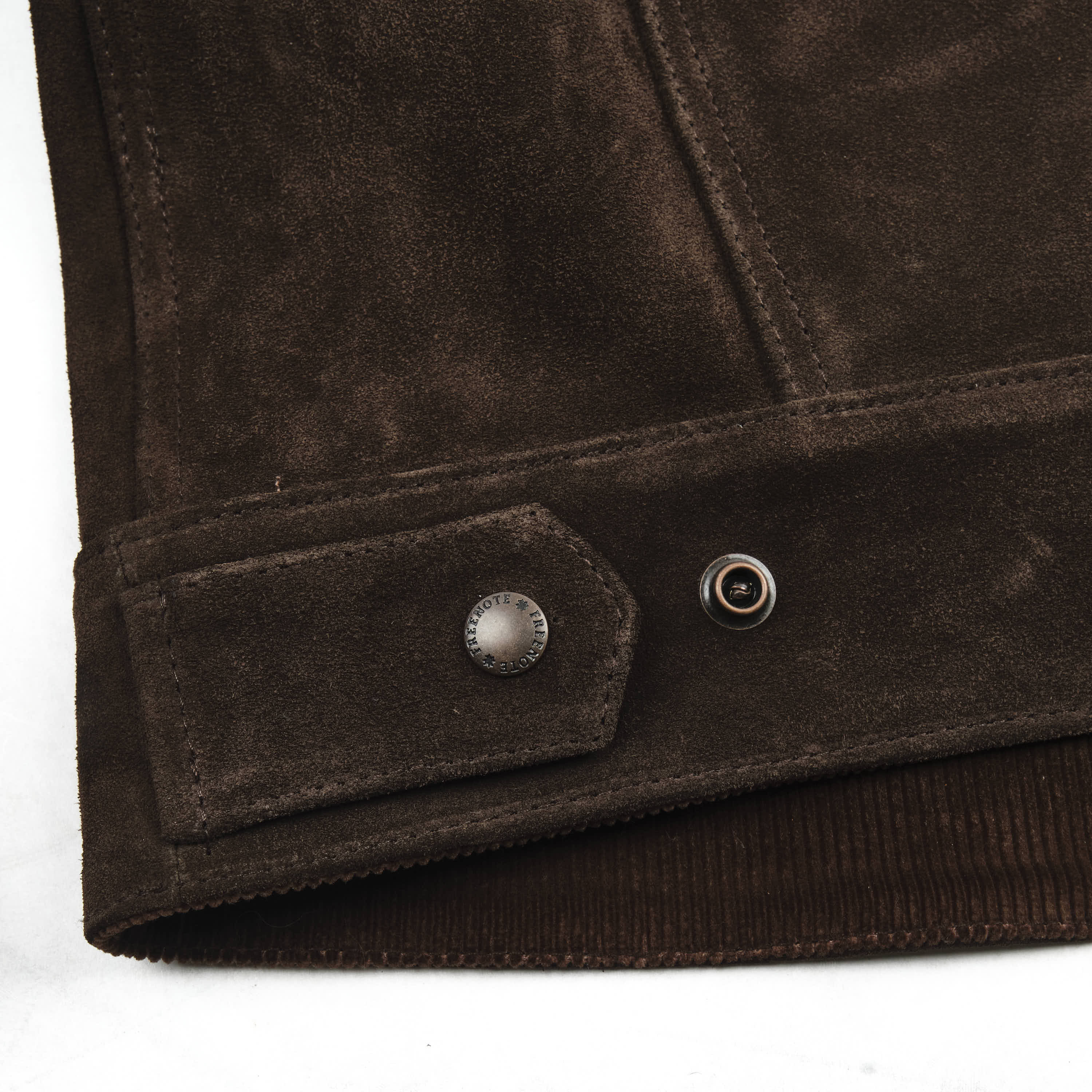 High Low 1.4mm Chocolate Suede Jacket - Image 12