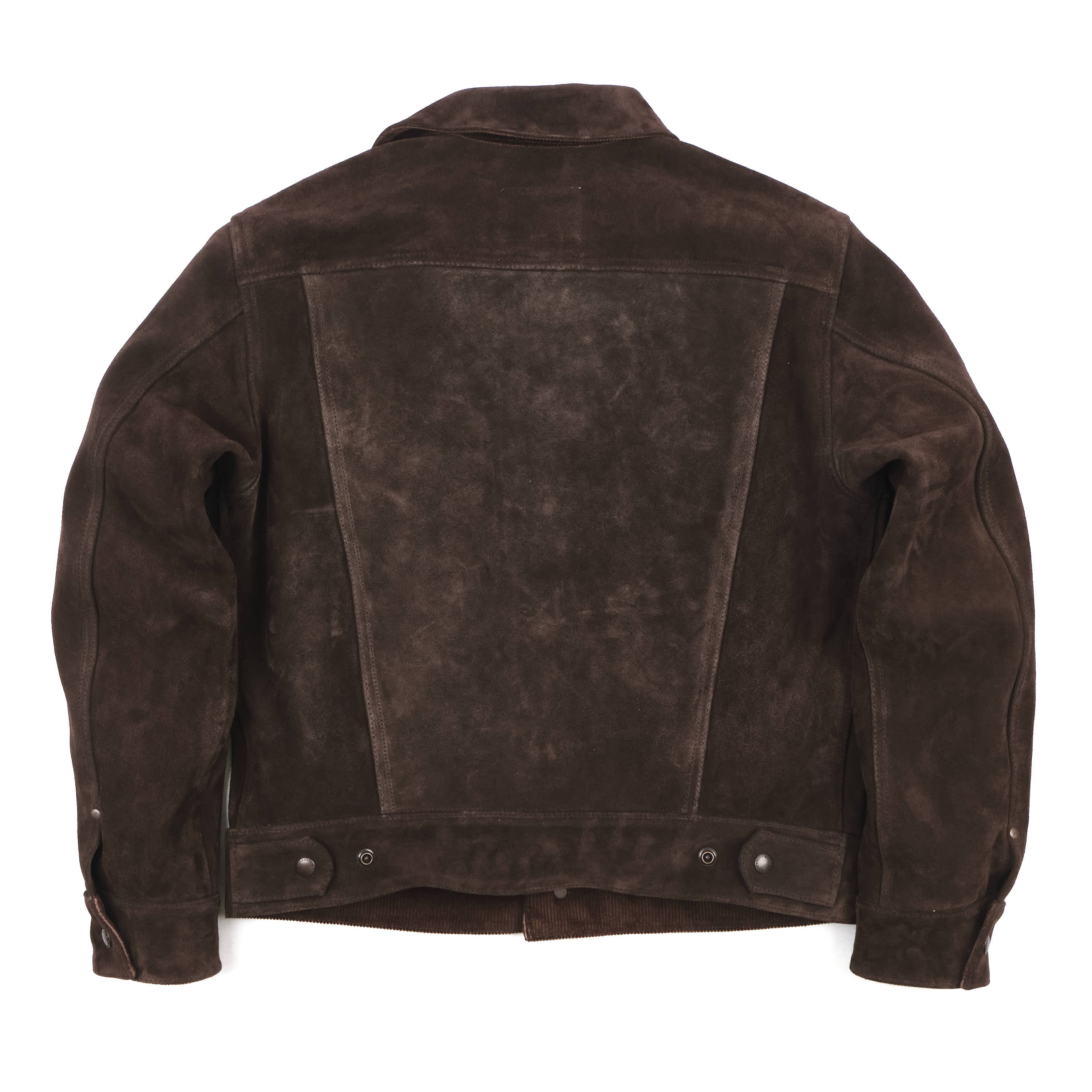 High Low 1.4mm Chocolate Suede Jacket - Image 13