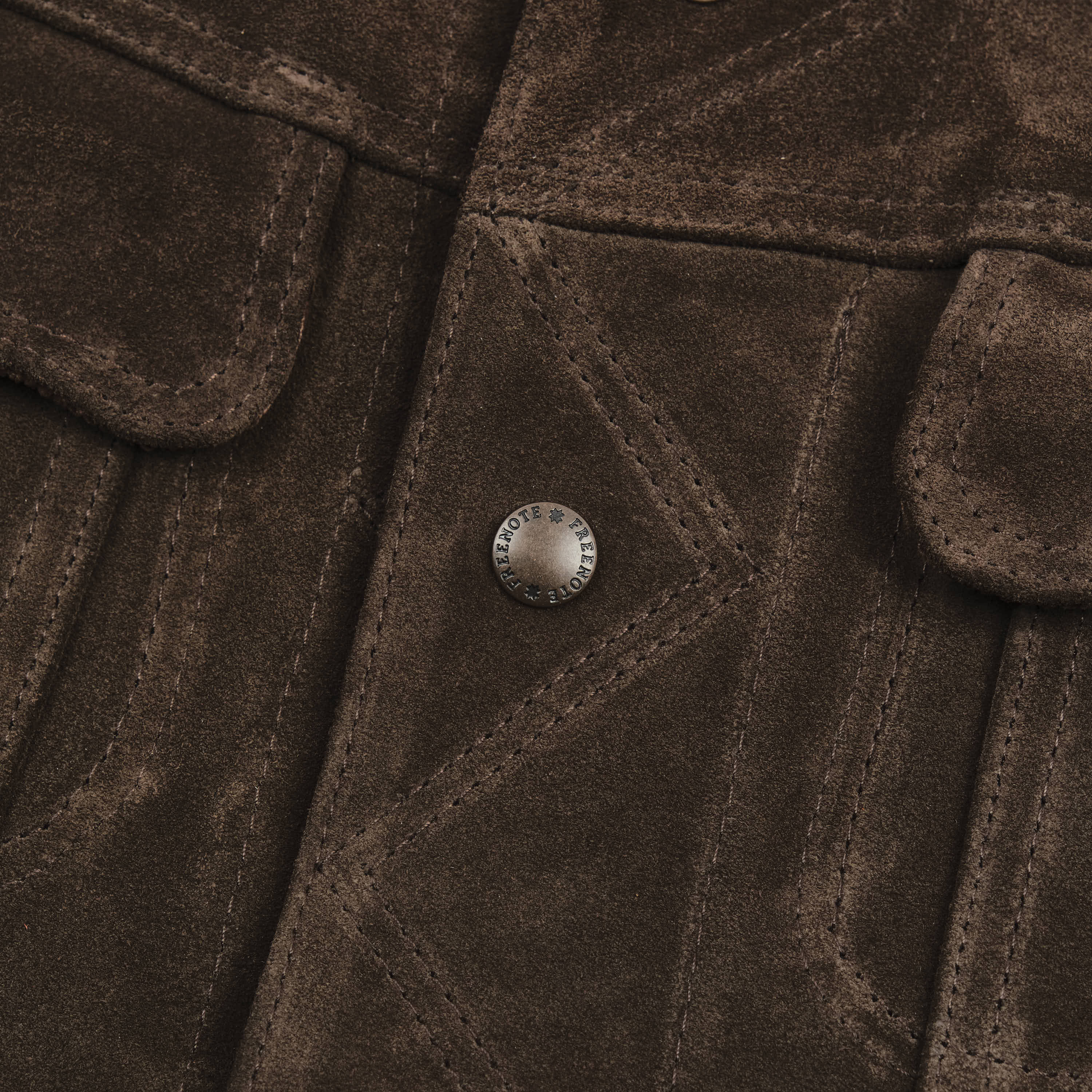 High Low 1.4mm Chocolate Suede Jacket - Image 5