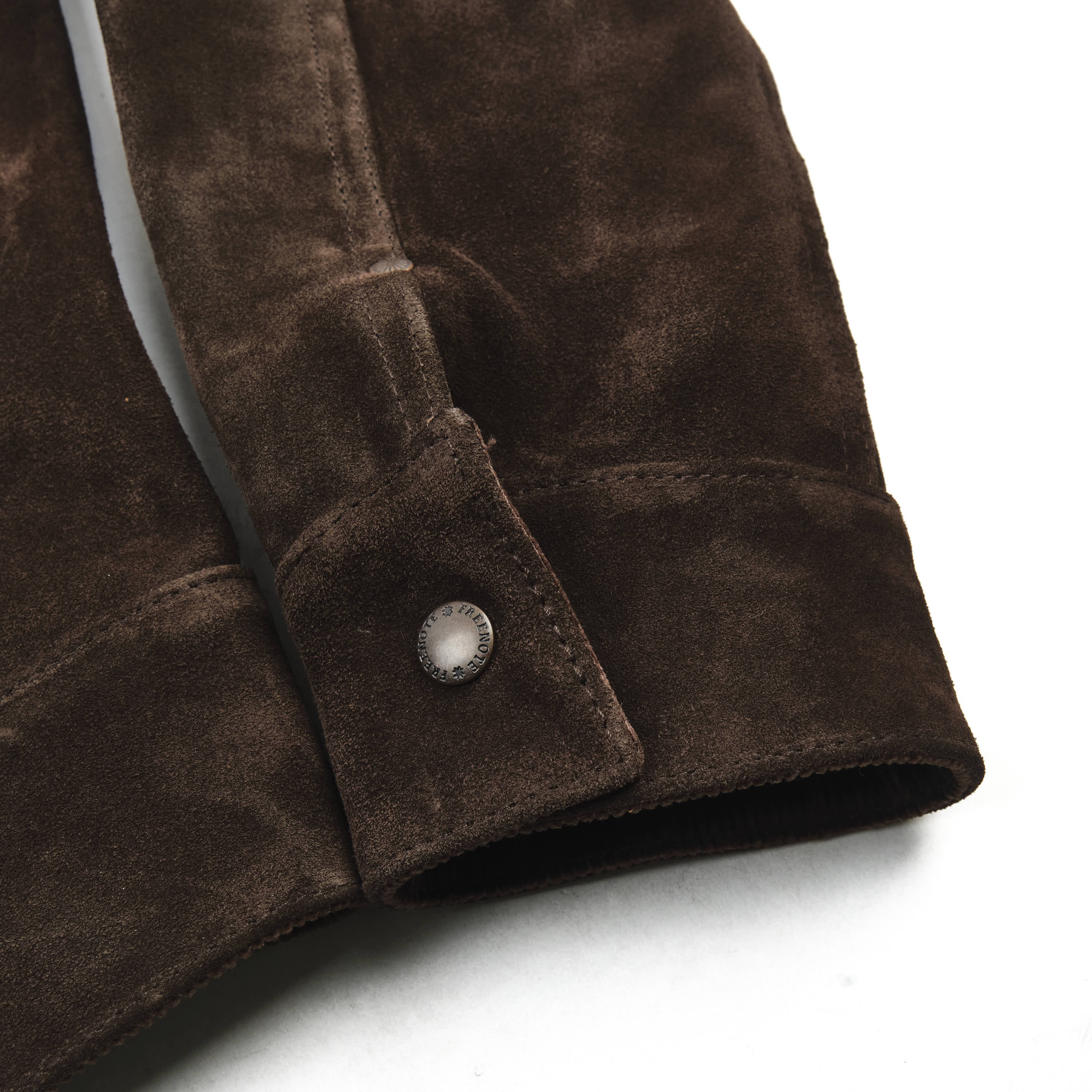 High Low 1.4mm Chocolate Suede Jacket - Image 7