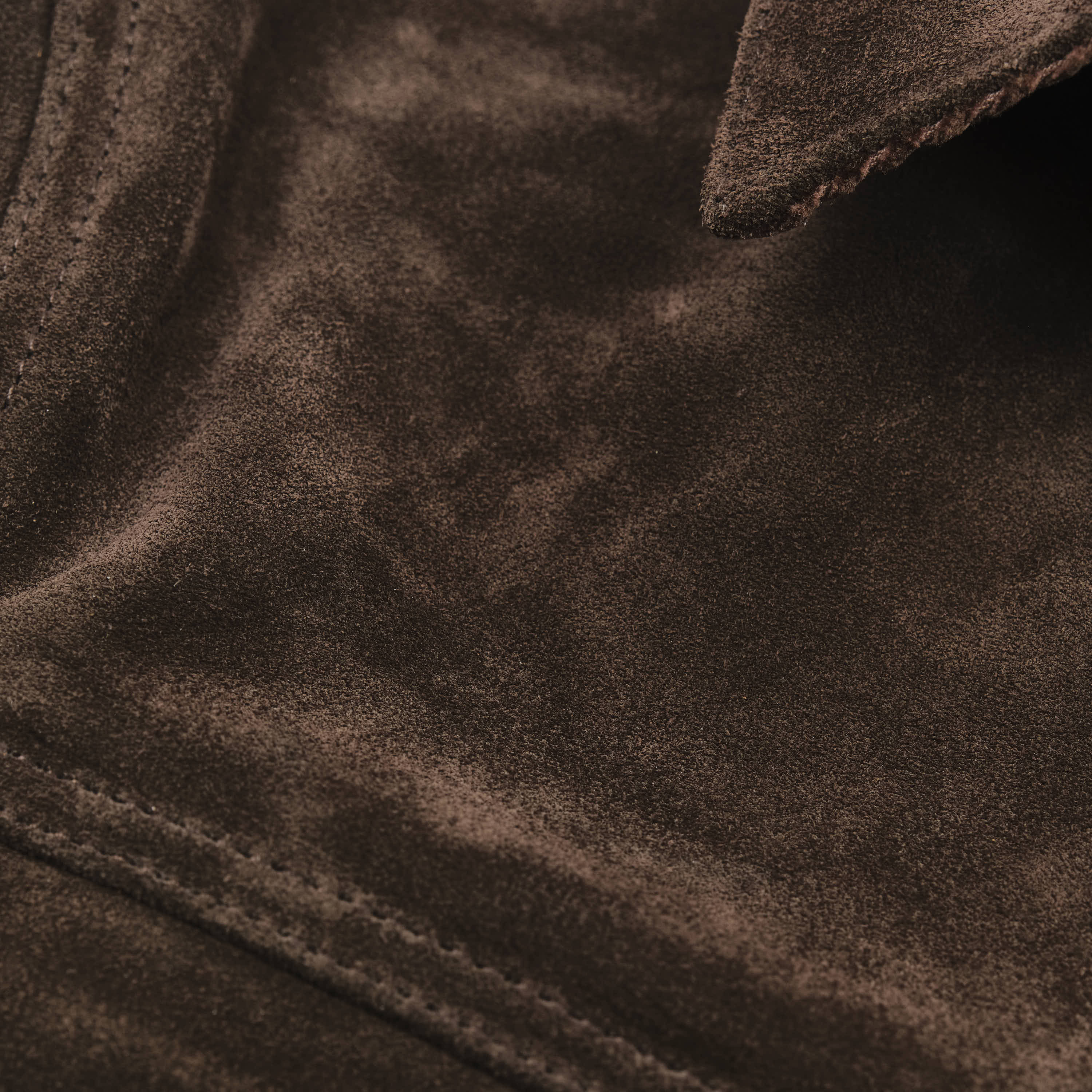 High Low 1.4mm Chocolate Suede Jacket - Image 8