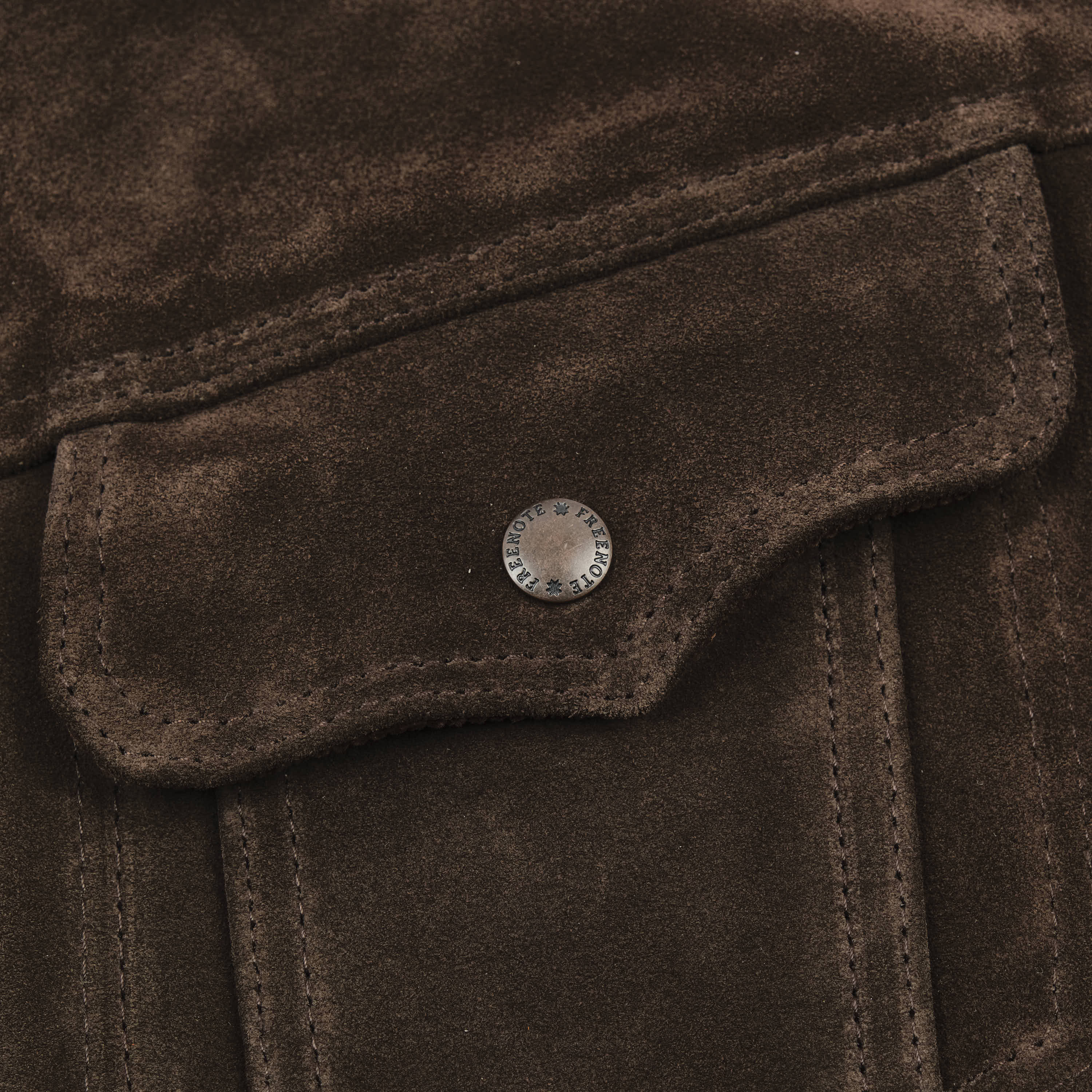 High Low 1.4mm Chocolate Suede Jacket - Image 9