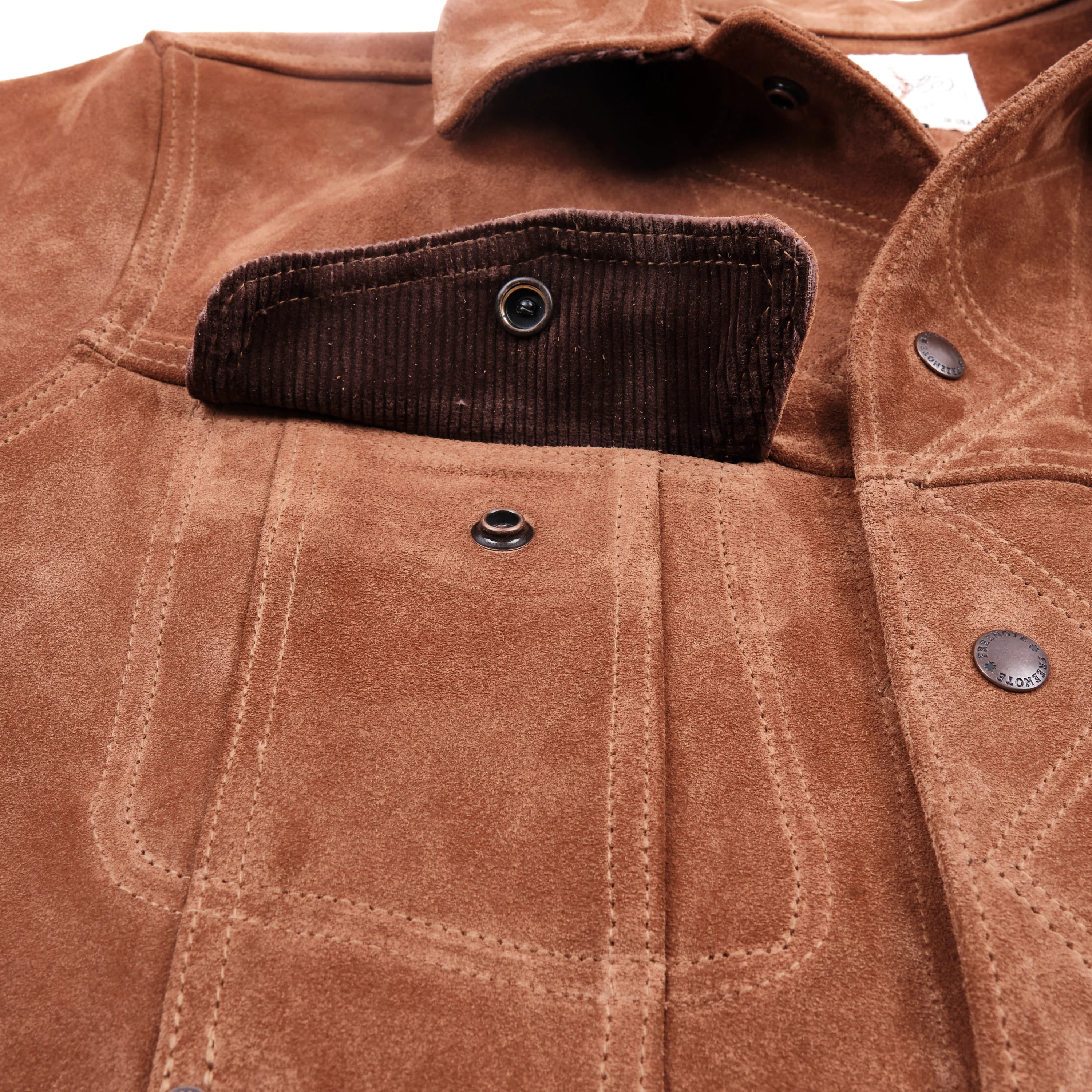 High Low 1.4mm Tobacco Suede Jacket - Image 11
